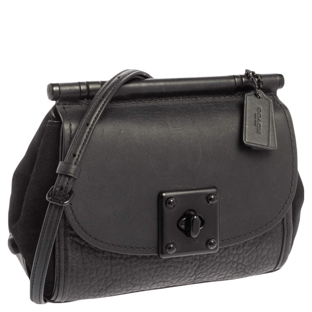 Coach Black Leather And Suede Drifter Crossbody Bag Coach | TLC