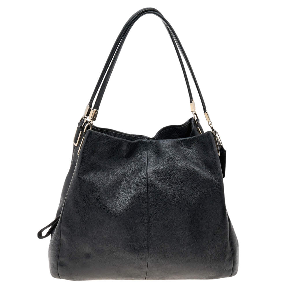 Pre Owned Coach Black Leather Edie 31 Shoulder Bag