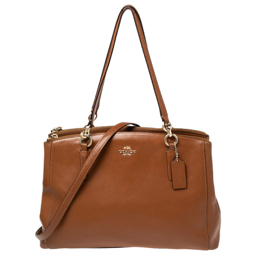 Coach Tan Leather Christie Carryall Shoulder Bag