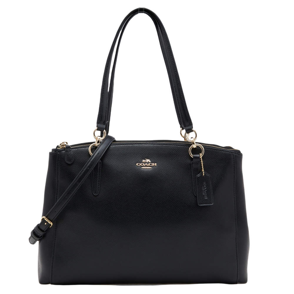 Coach Black Leather Christie Carryall Tote Coach | The Luxury Closet