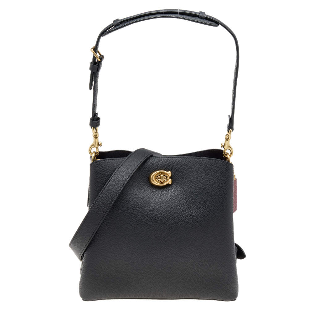 Pre Owned Coach Black Leather Willow Shoulder Bag
