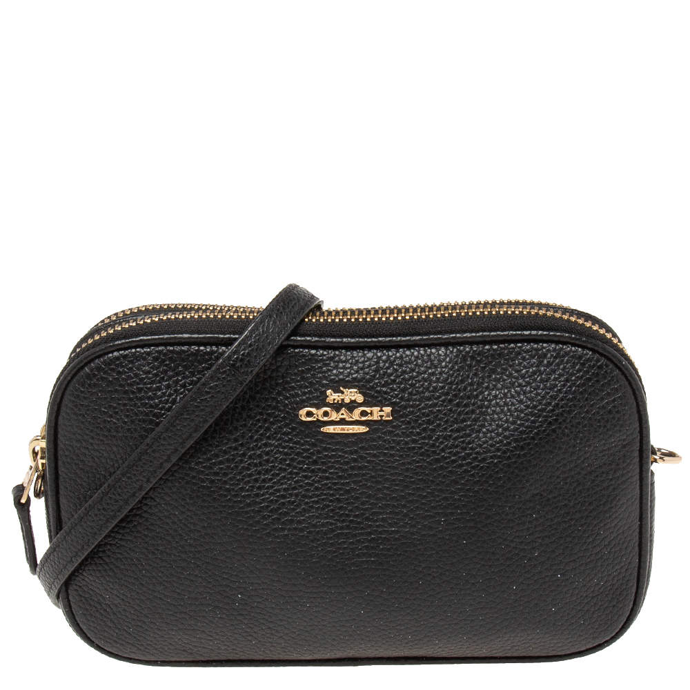 Coach Black Leather Sadie Crossbody Bag Coach The Luxury Closet