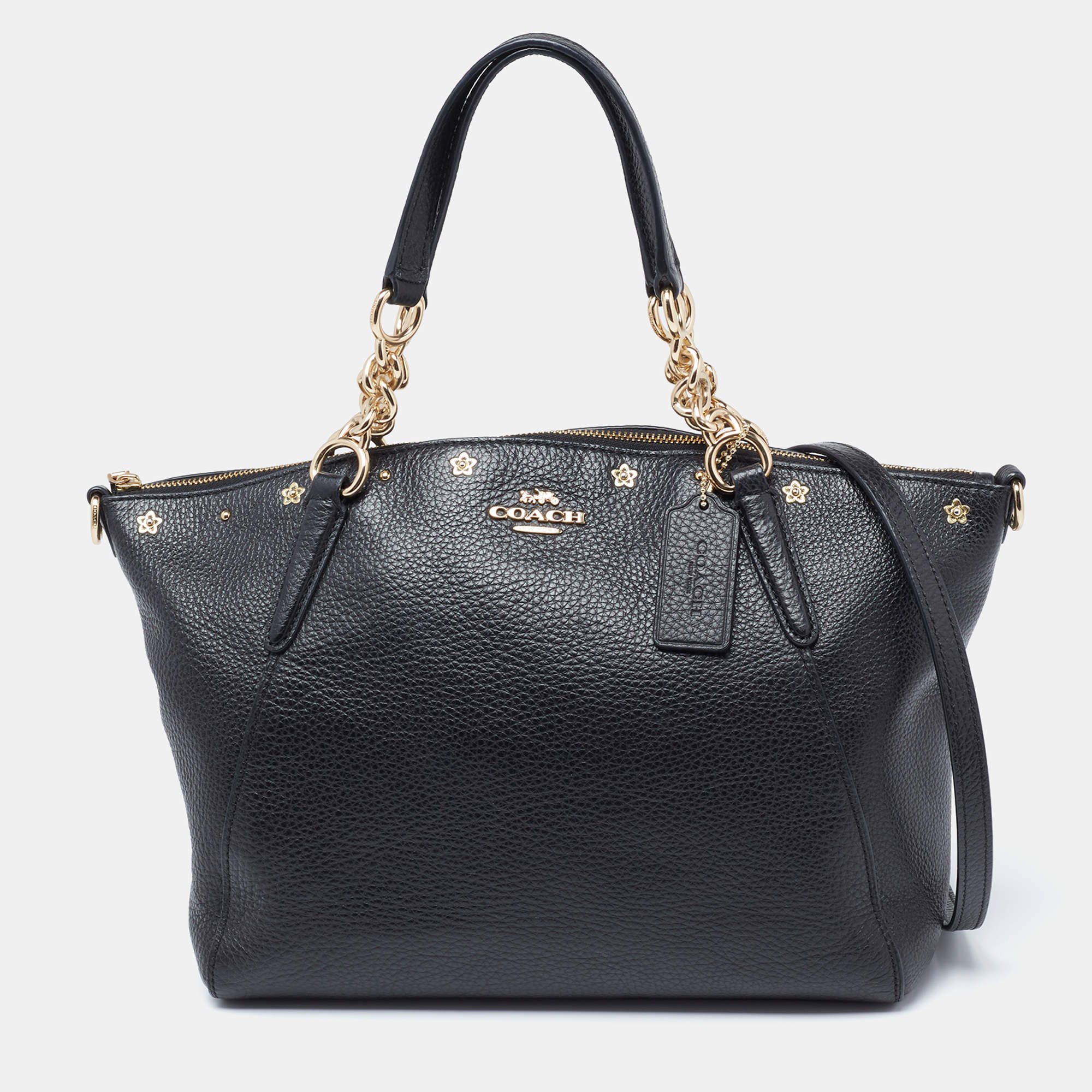 Coach Black Leather Small Kelsey Satchel Coach | TLC