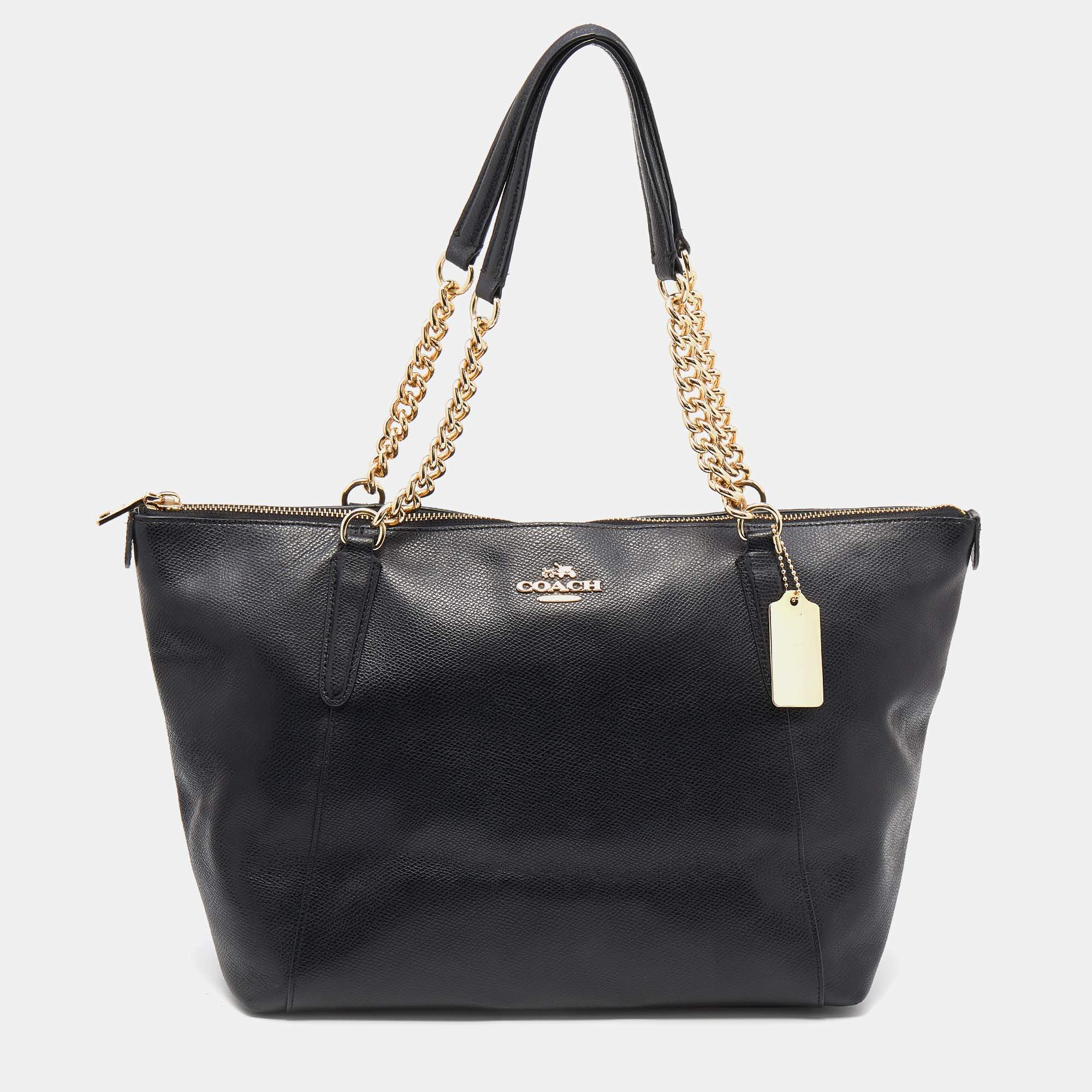 Coach ava leather shopper tote clearance bag