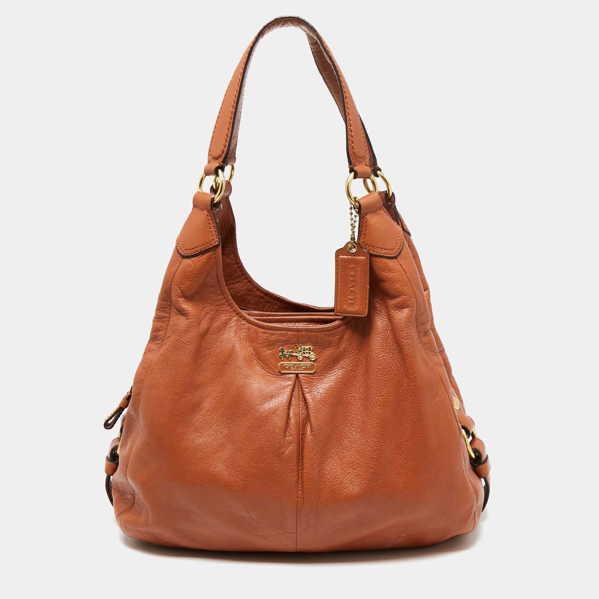 Pre Owned Coach Brown Leather Madison Hobo