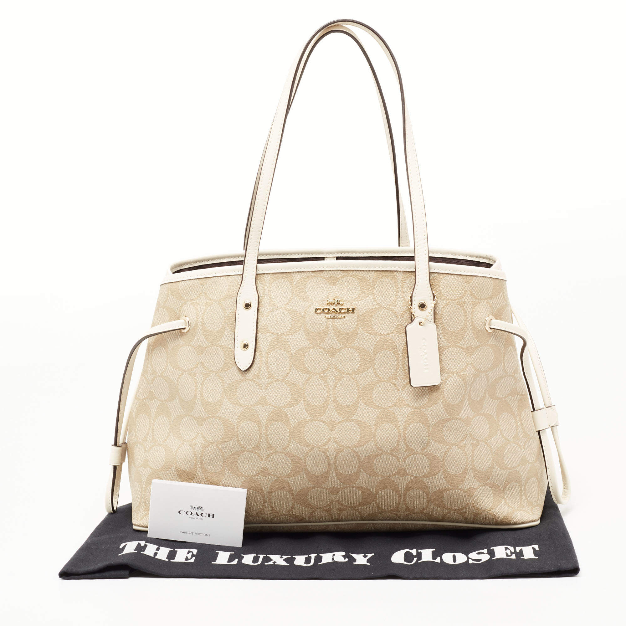 Coach drawstring carryall online bag