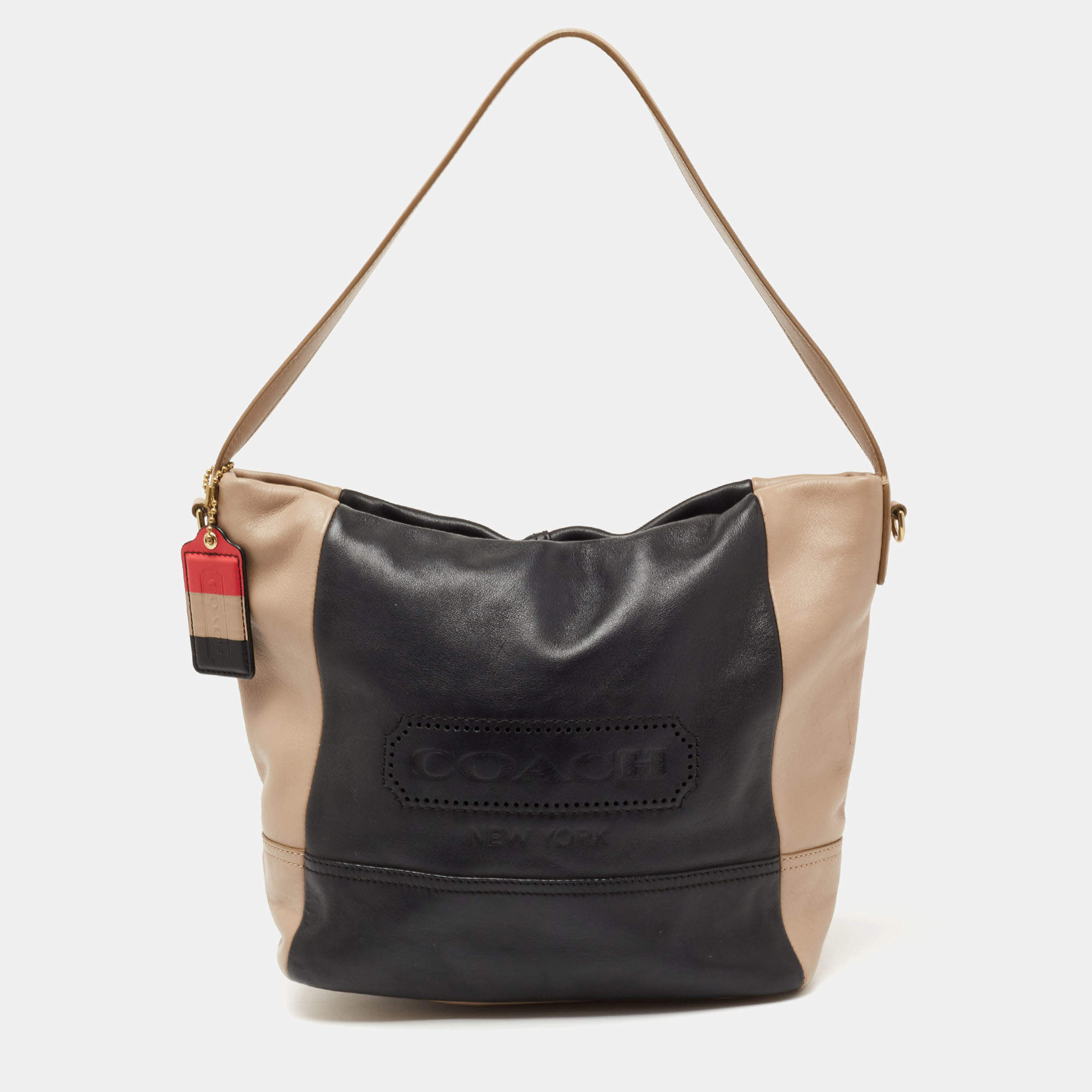 Pre Owned حقيبة هوبو كوتش ليجسي ويكند جلد بيج / بنية