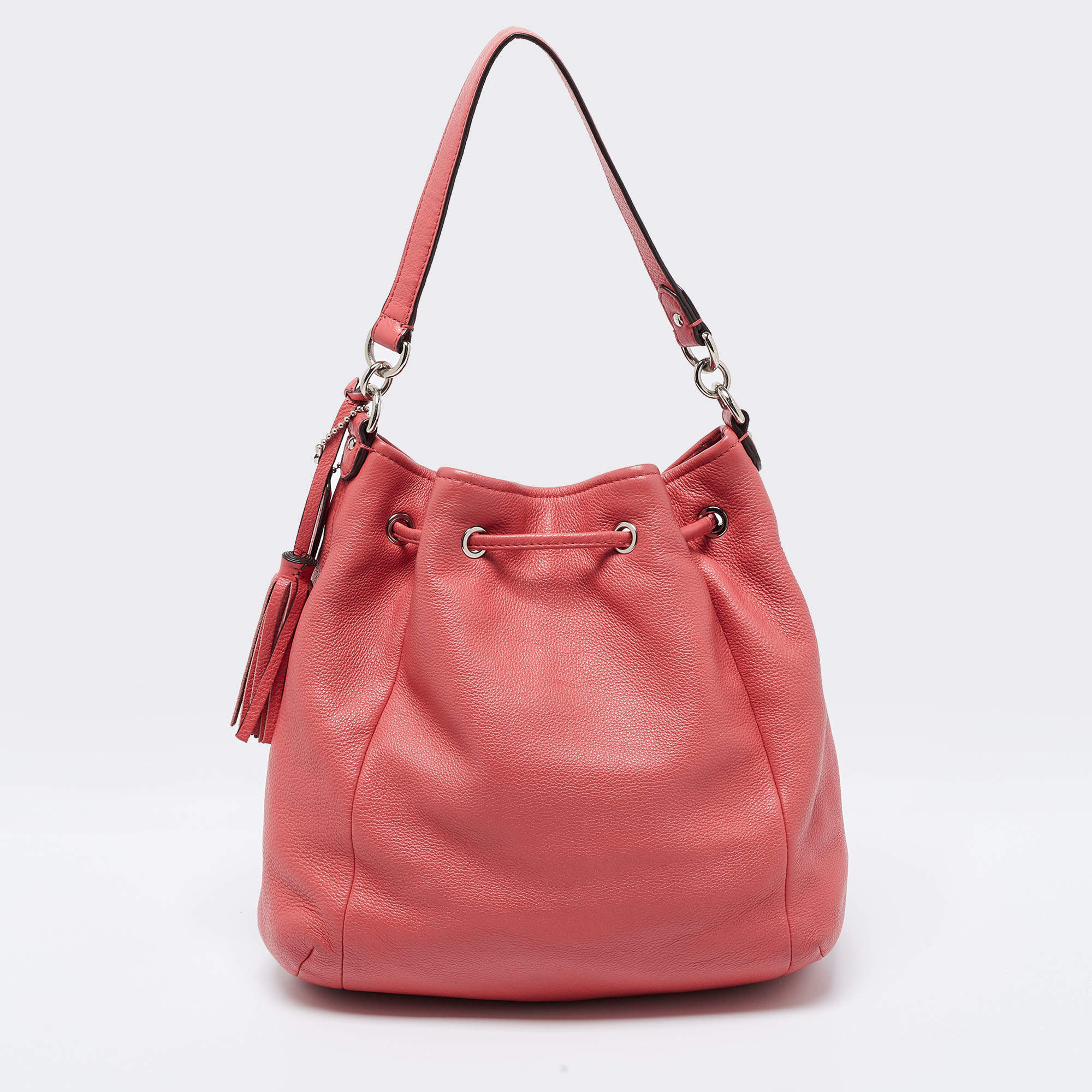 Coach Avery hotsell Leather Hobo Bag 23960 Coral + Dust Bag