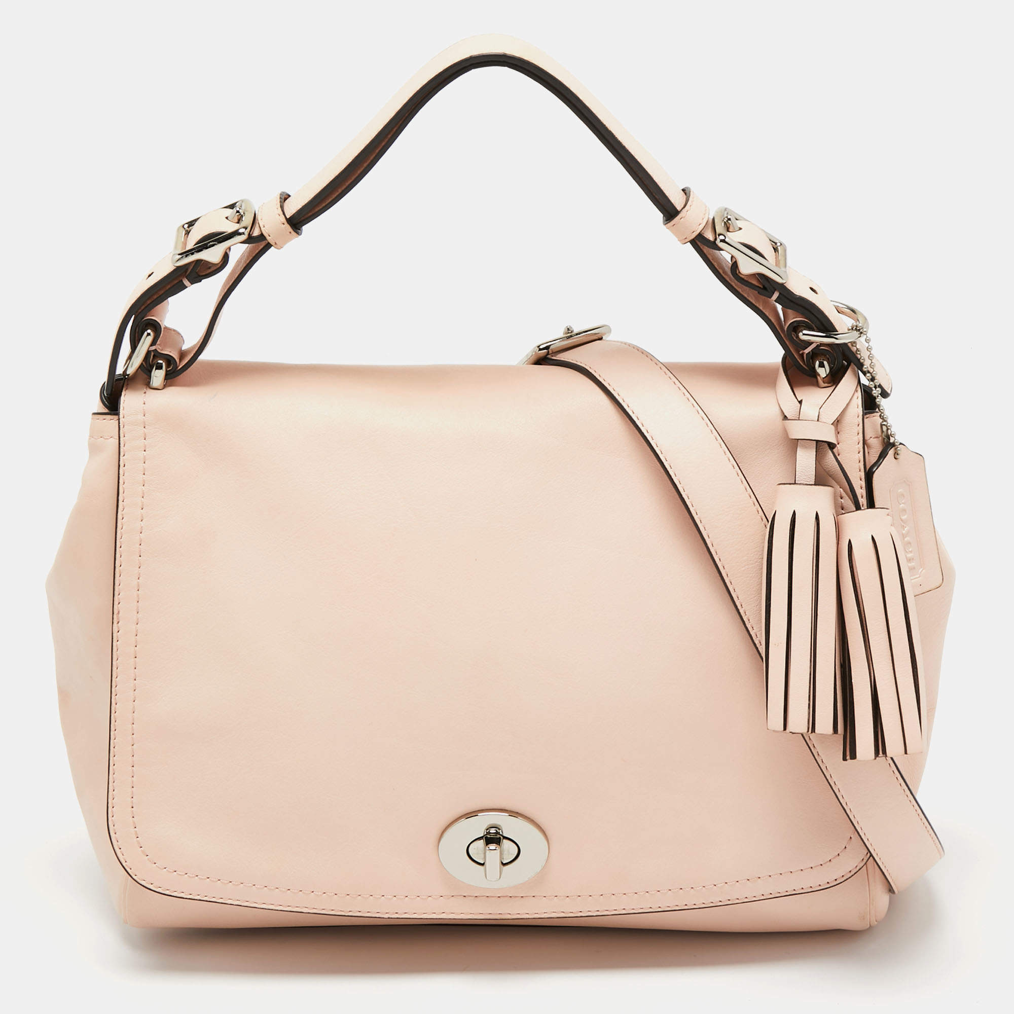 Coach Pink Leather Legacy Romy Top Handle Bag