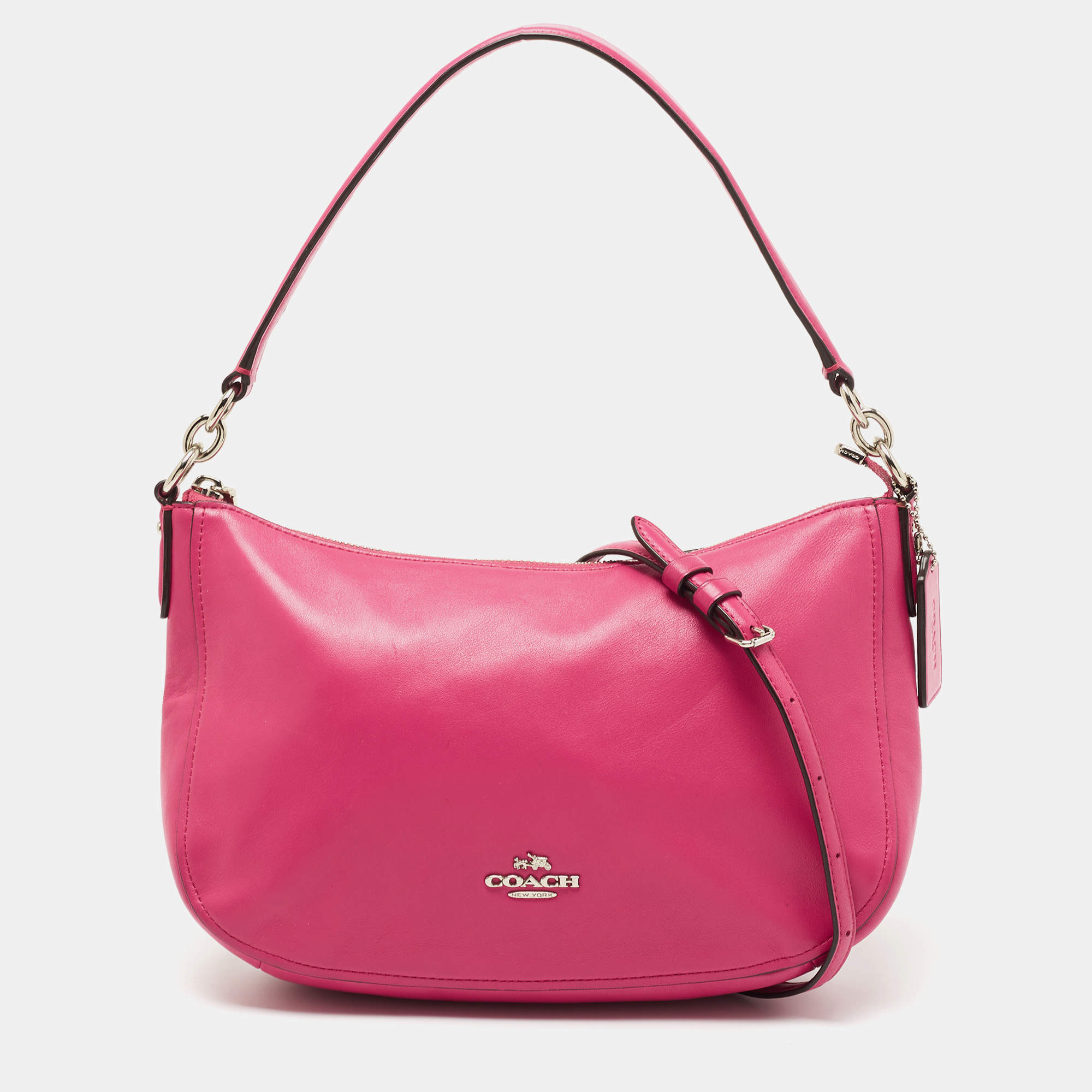 Coach Pink Leather Chelsea Shoulder Bag