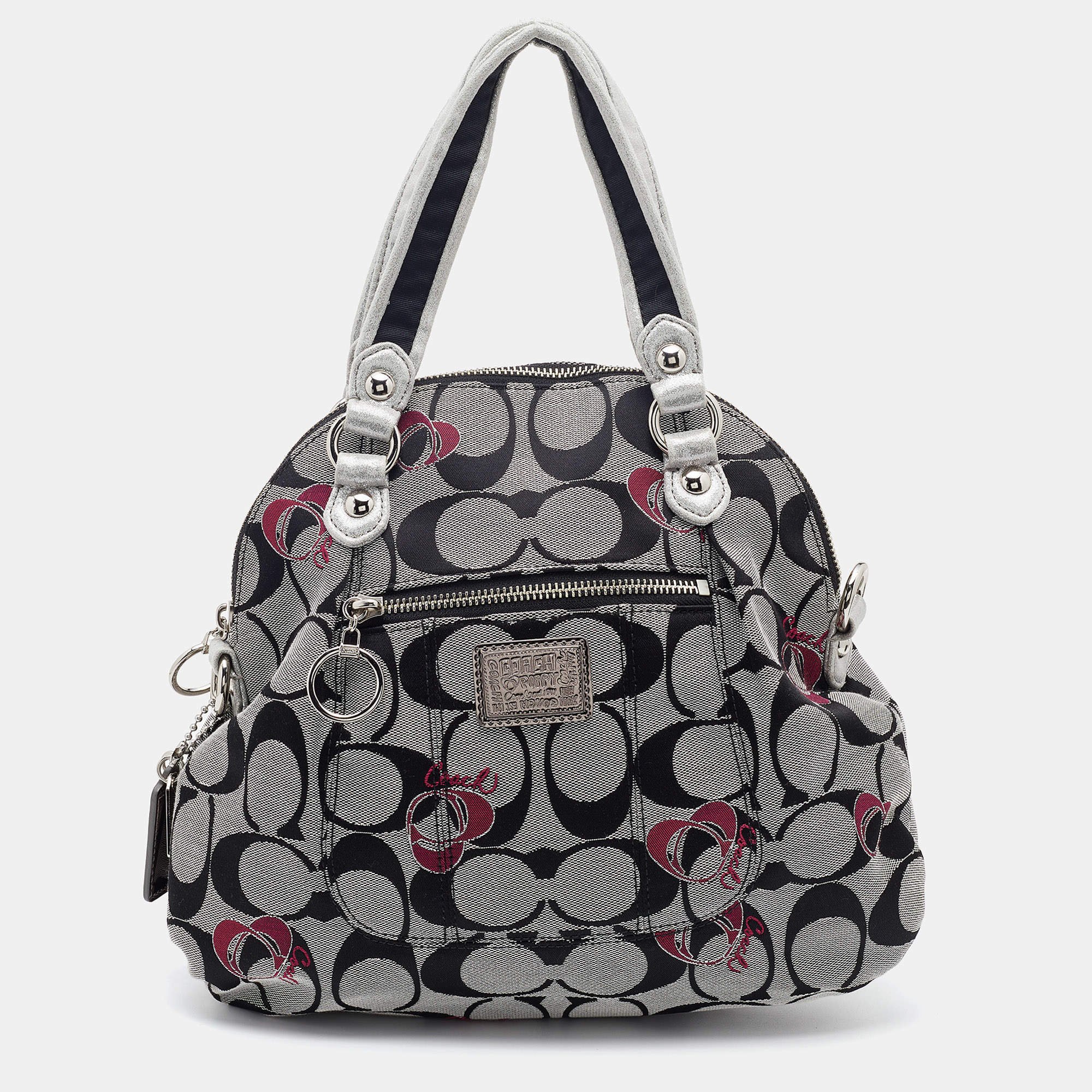 tas shoulder-bag Coach Black Poppy Patent Shoulder Bag | Tinkerlust