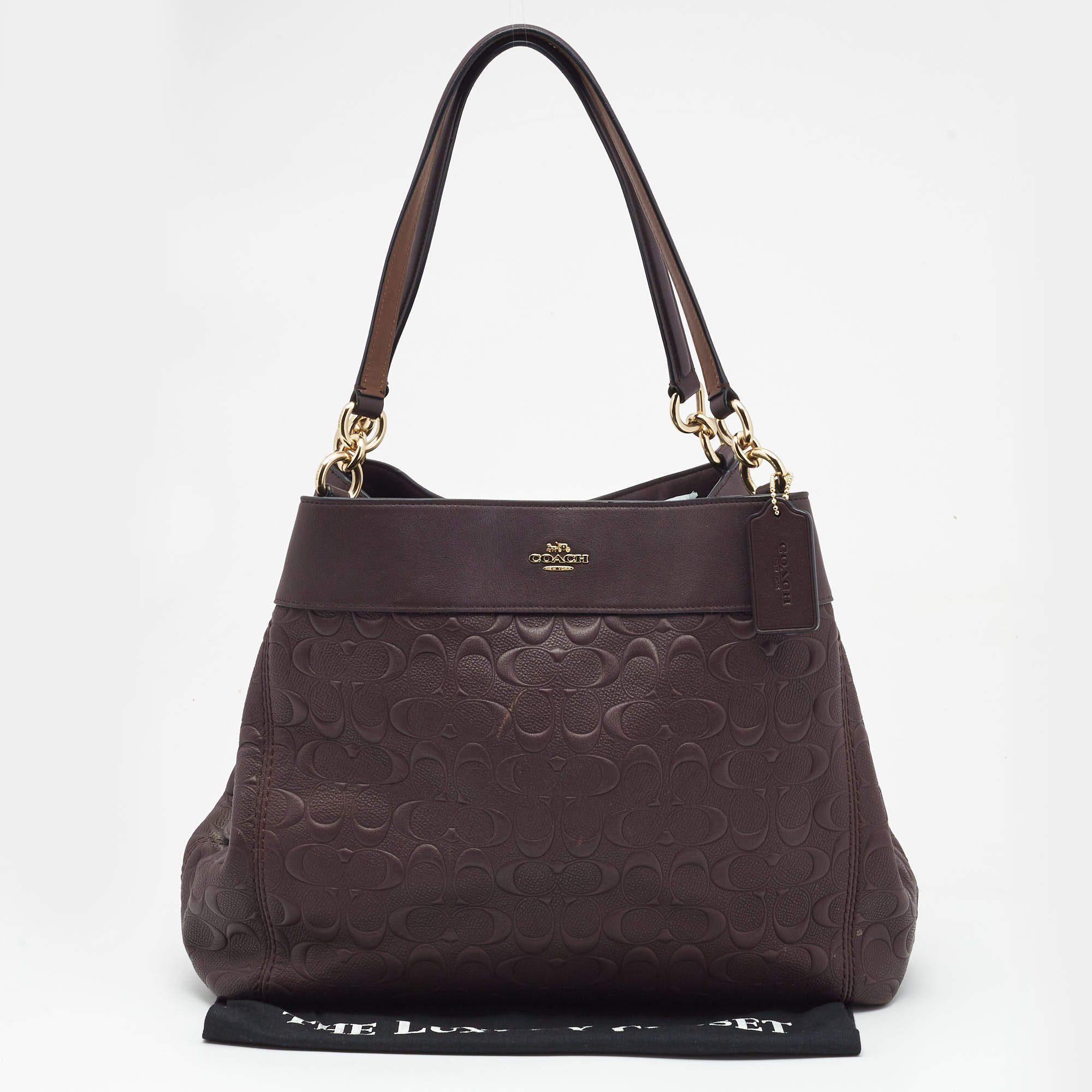 Coach lexy shoulder bag in signature leather sale