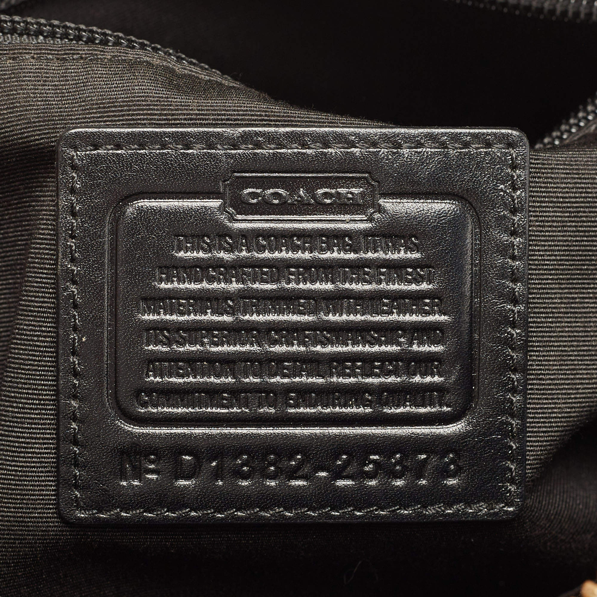 Coach Black/White Signature Canvas and Leather Legacy Haley Satchel