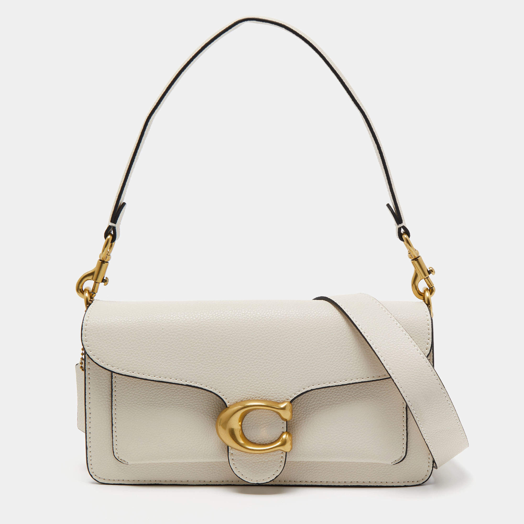 Pre Owned Coach Off White Leather Tabby 26 Shoulder Bag