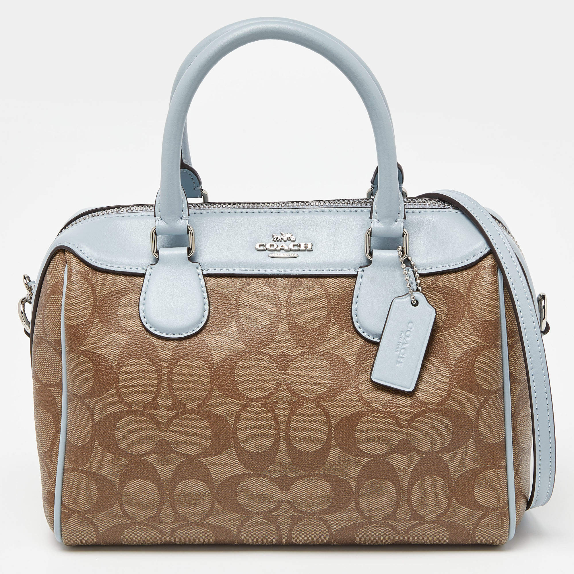 Coach mini bennett store satchel in signature canvas