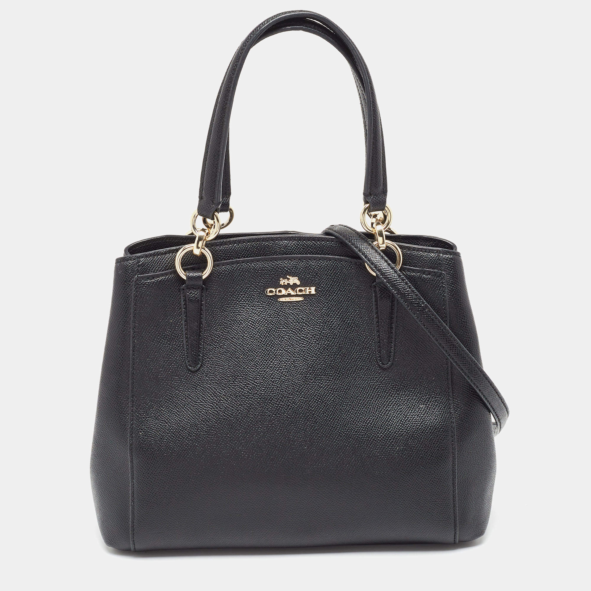 Pre Owned Coach Black Leather Minetta Satchel