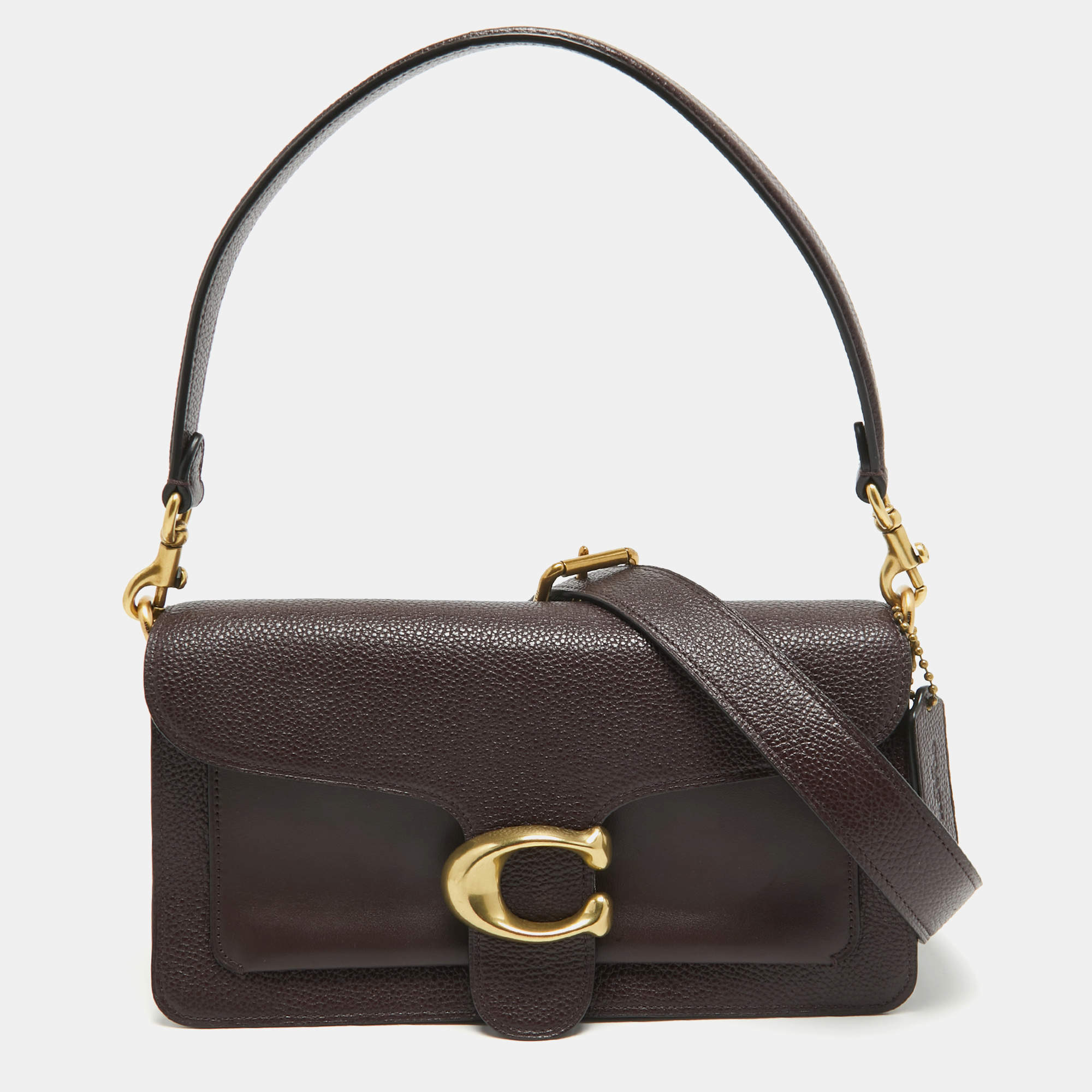 Pre Owned Coach Burgundy Leather Tabby 26 Shoulder Bag