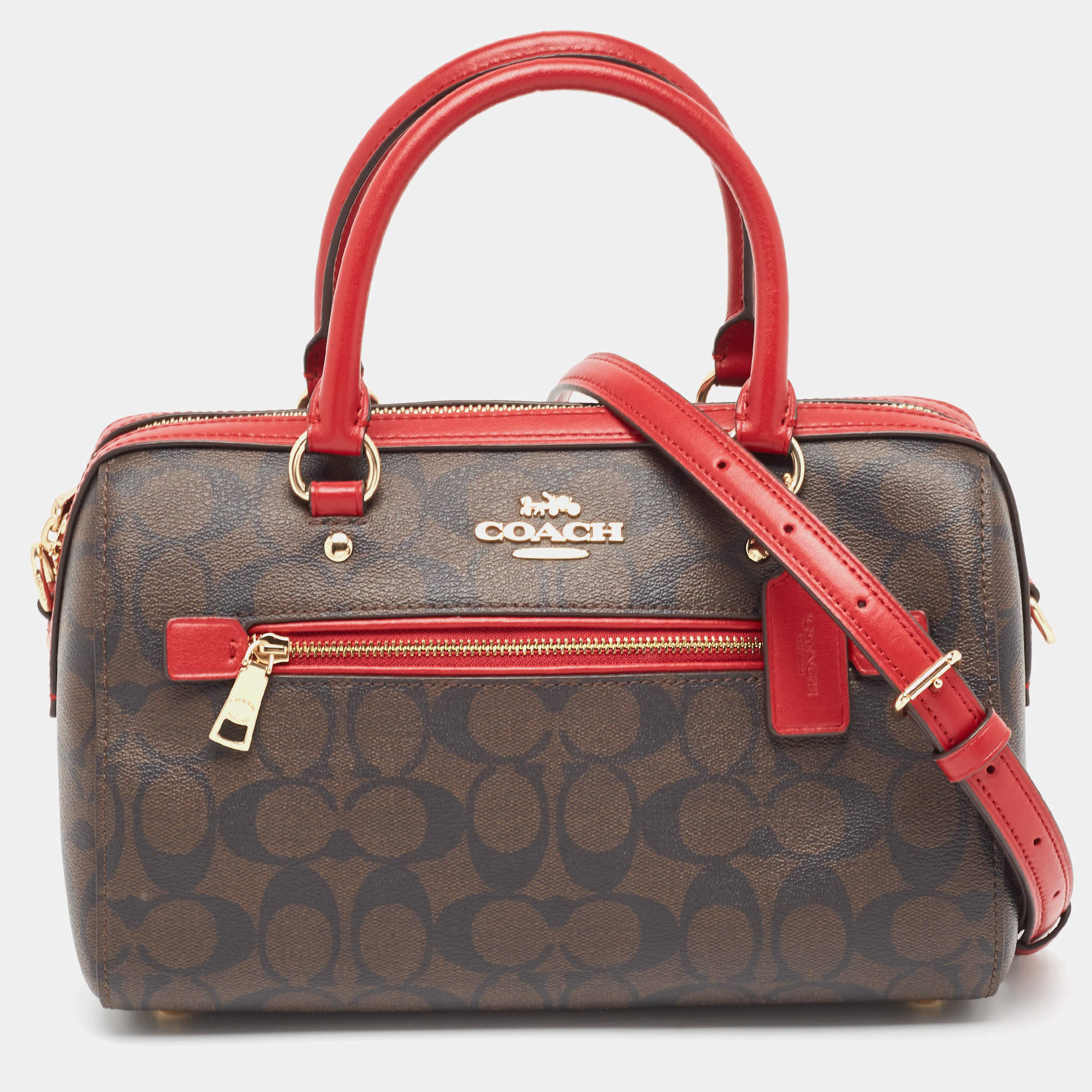 Coach Rowan Satchel popular In Signature Leather