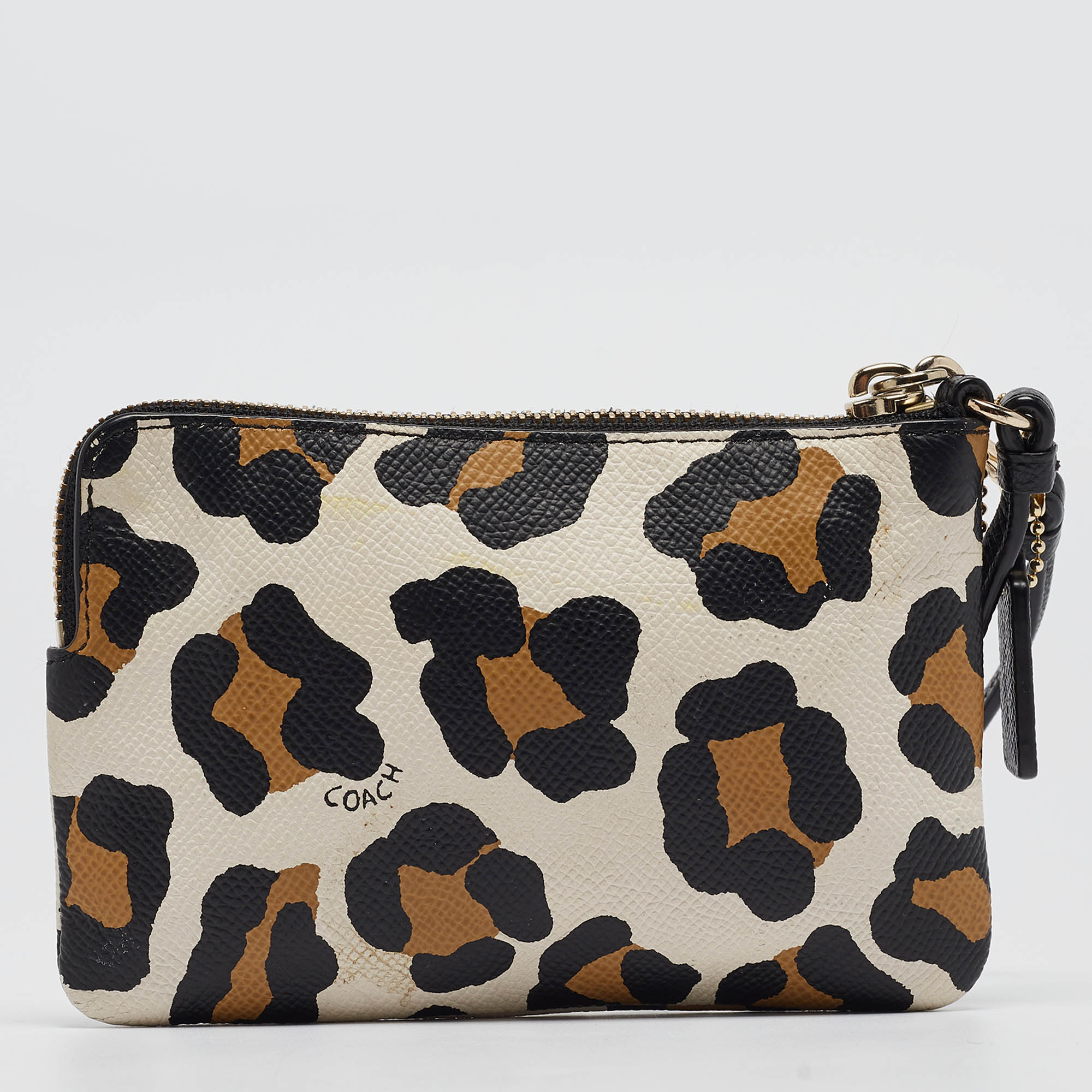 Coach Wristlet In Leopard Print high quality