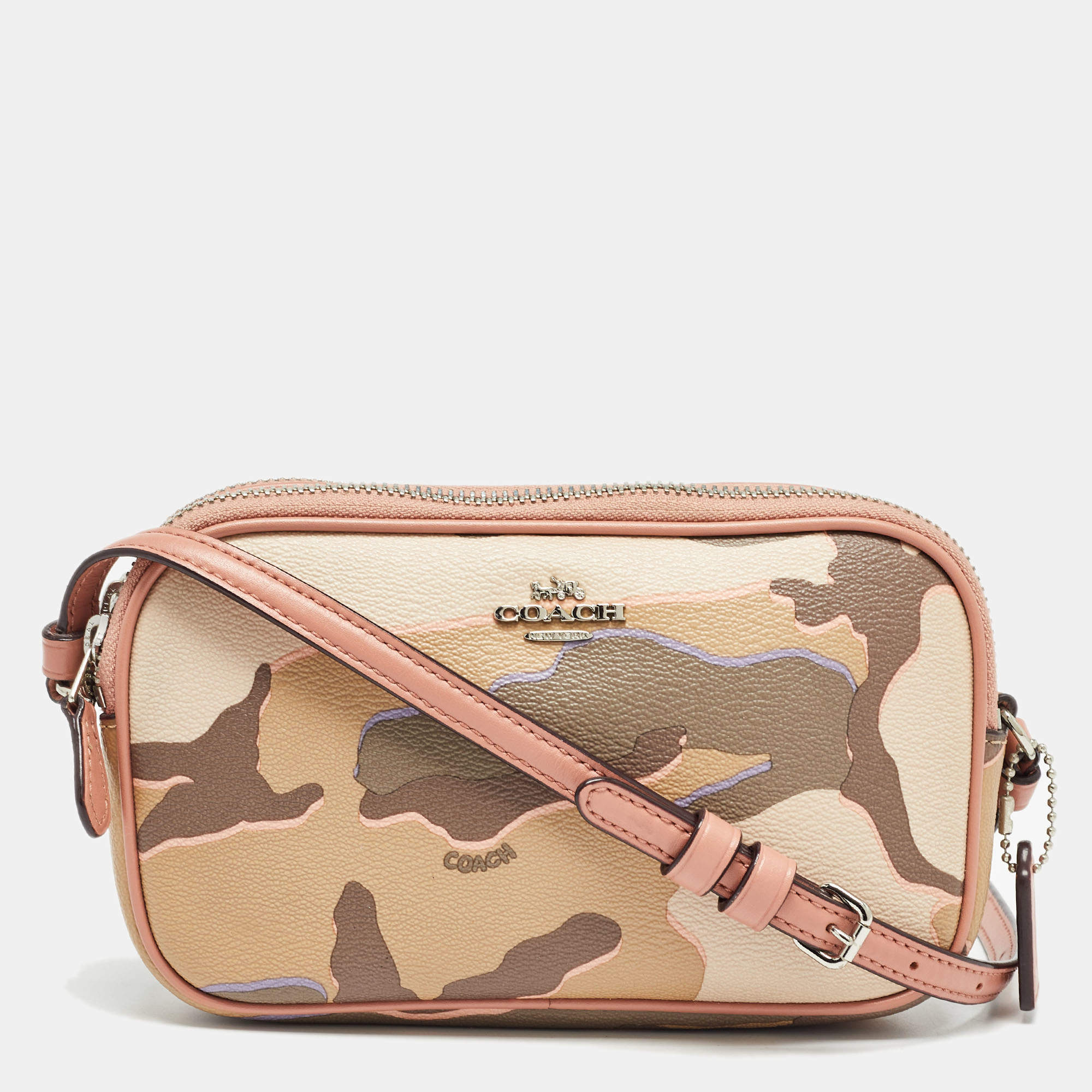 Coach Multicolor Camouflage Coated Canvas Crossbody Bag