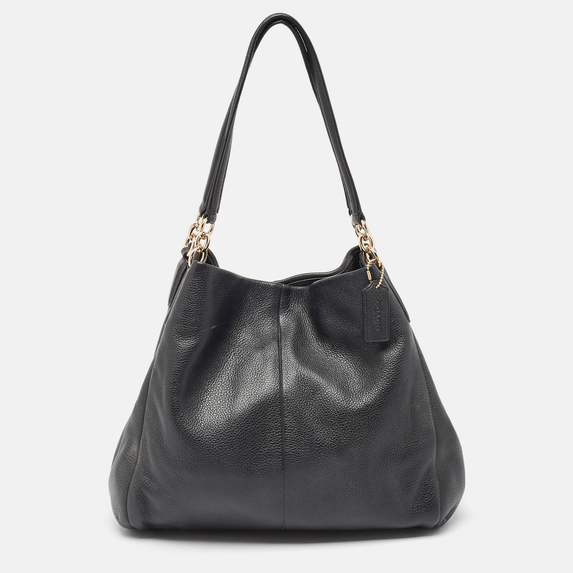 Pre Owned Coach Black Leather Phoebe Madison Shoulder Bag