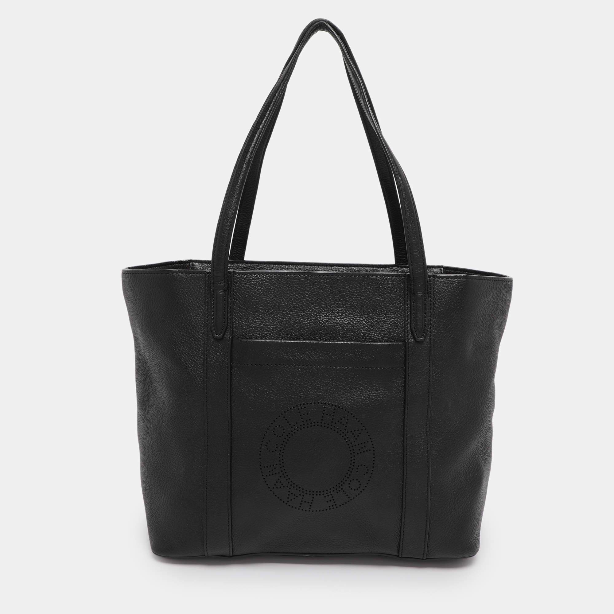 Pre Owned Cole Haan Black Leather Tote