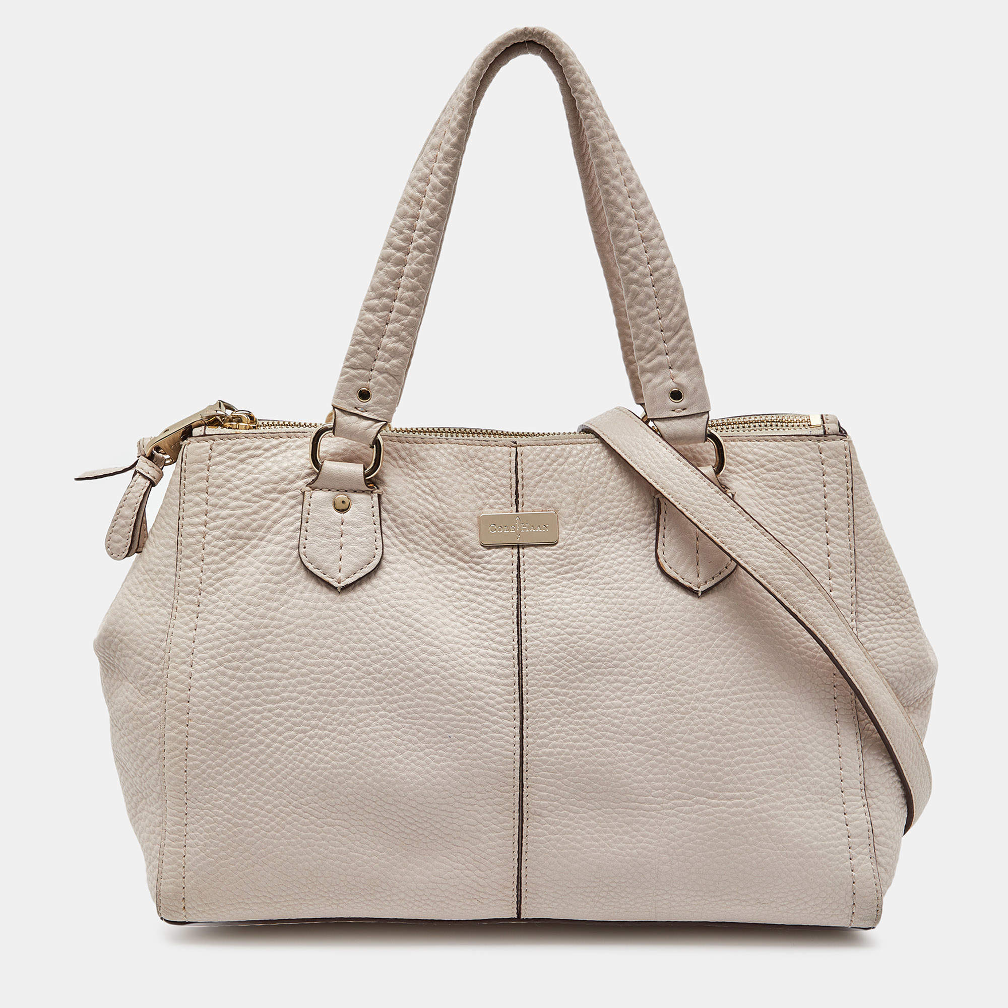 Cole Haan Pink Pebbled Leather Tote
