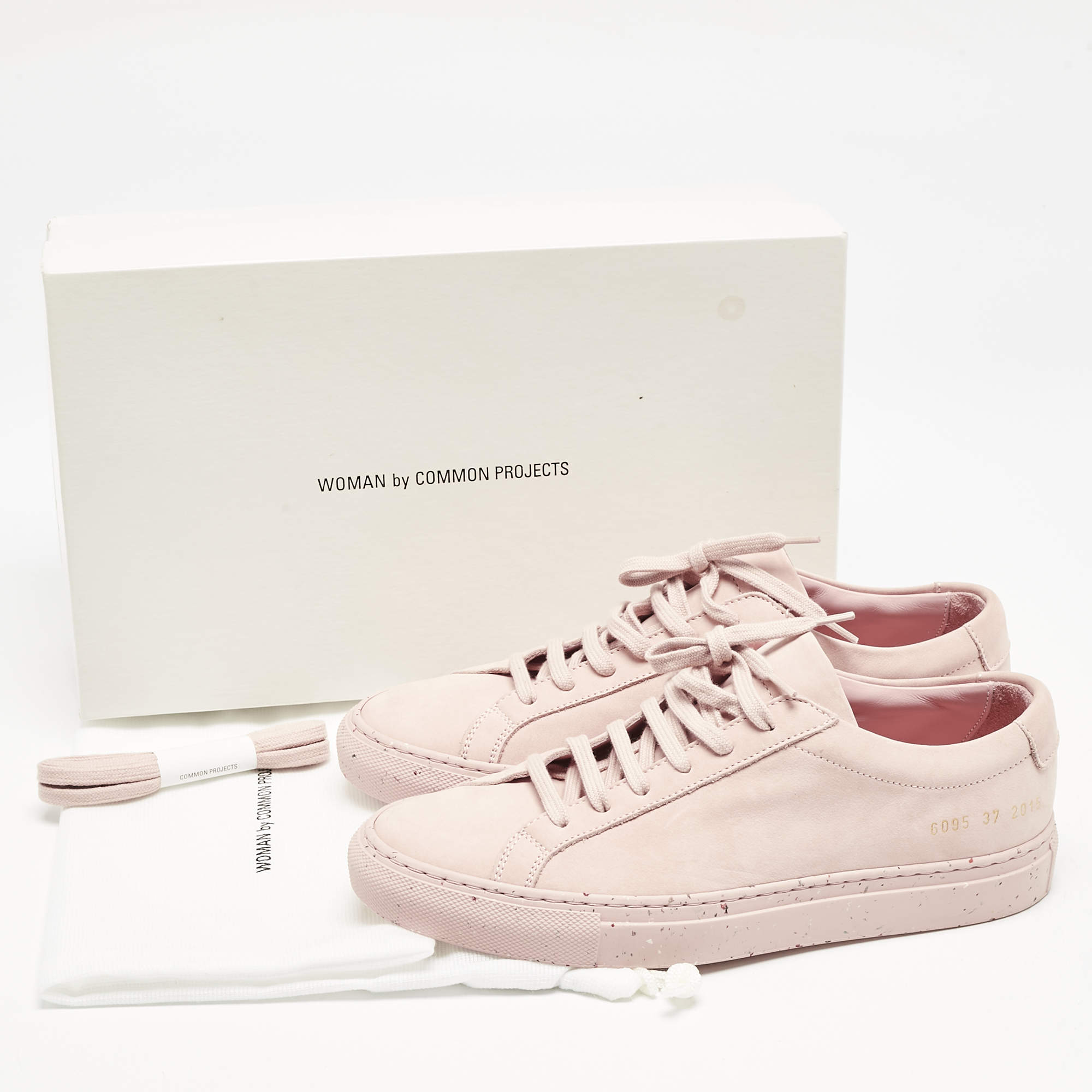 ◆Common Projects ◆ Achilles Nubuck Confetti Sneakers Pink Common Projects Blush Pink Nubuck Leather Achilles Low Top