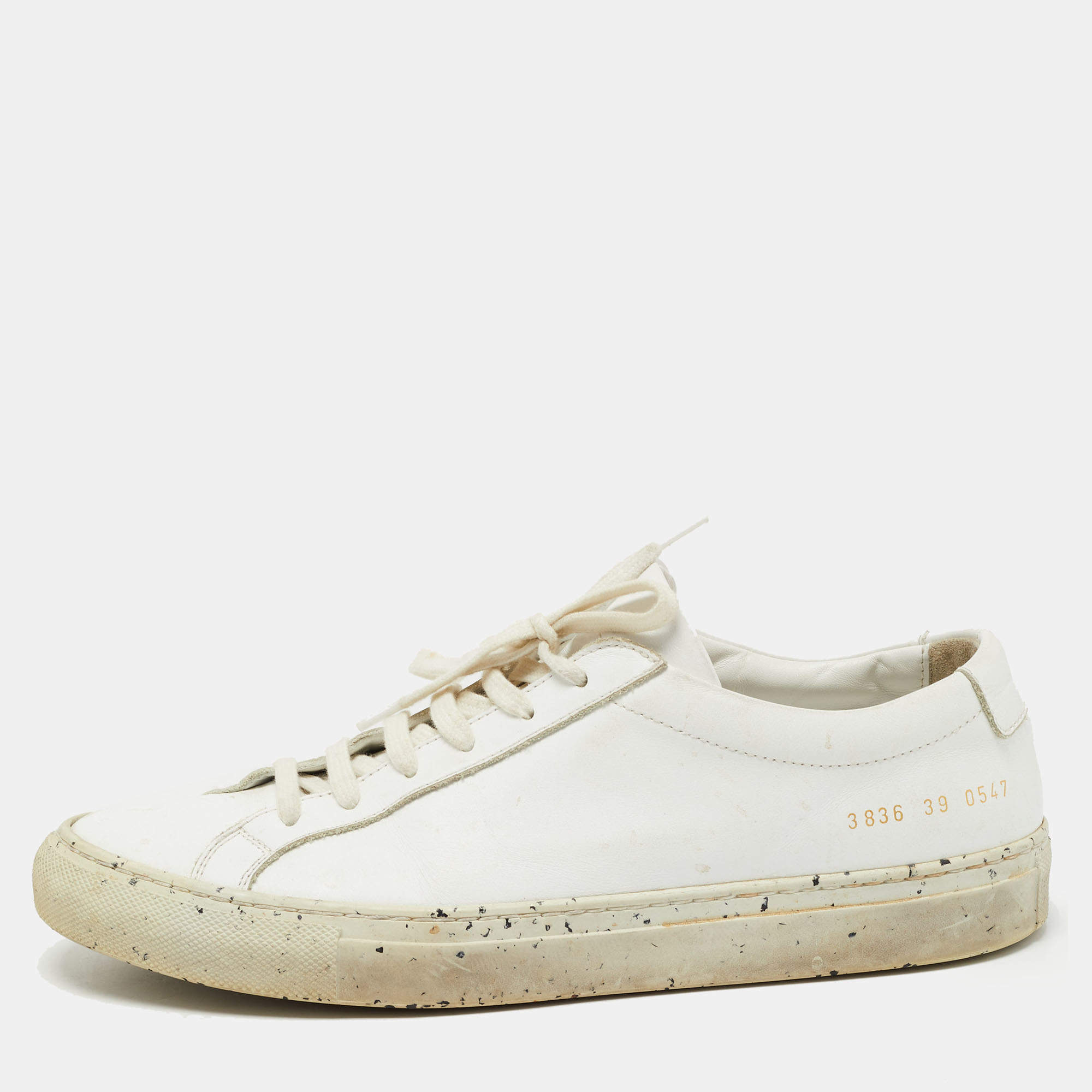 Common Projects White Leather Achilles Sneakers Size 39 Common Projects ...
