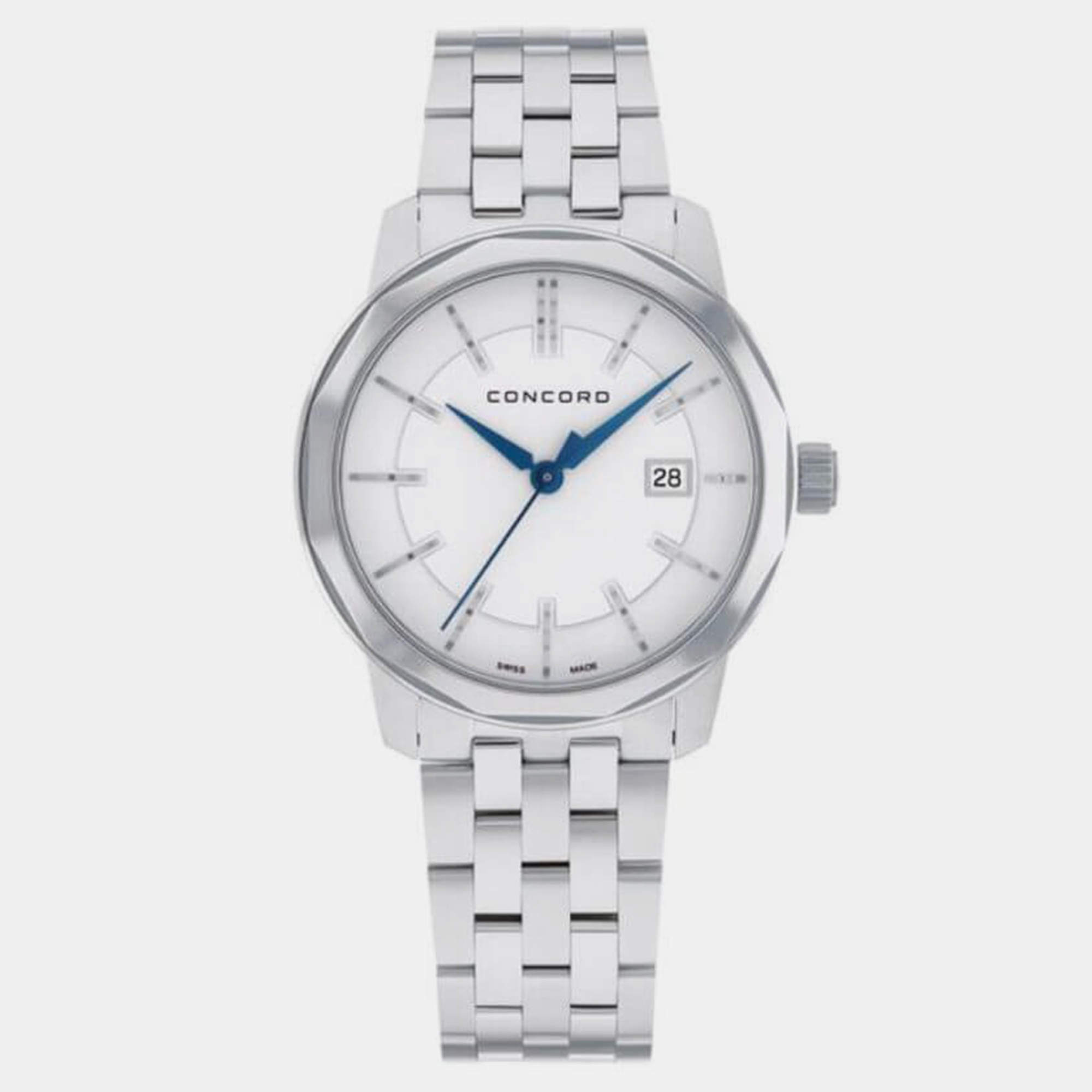 Concord Silver Stainless Steel Bennington 0320403 Quartz Women's Wristwatch 31 mm