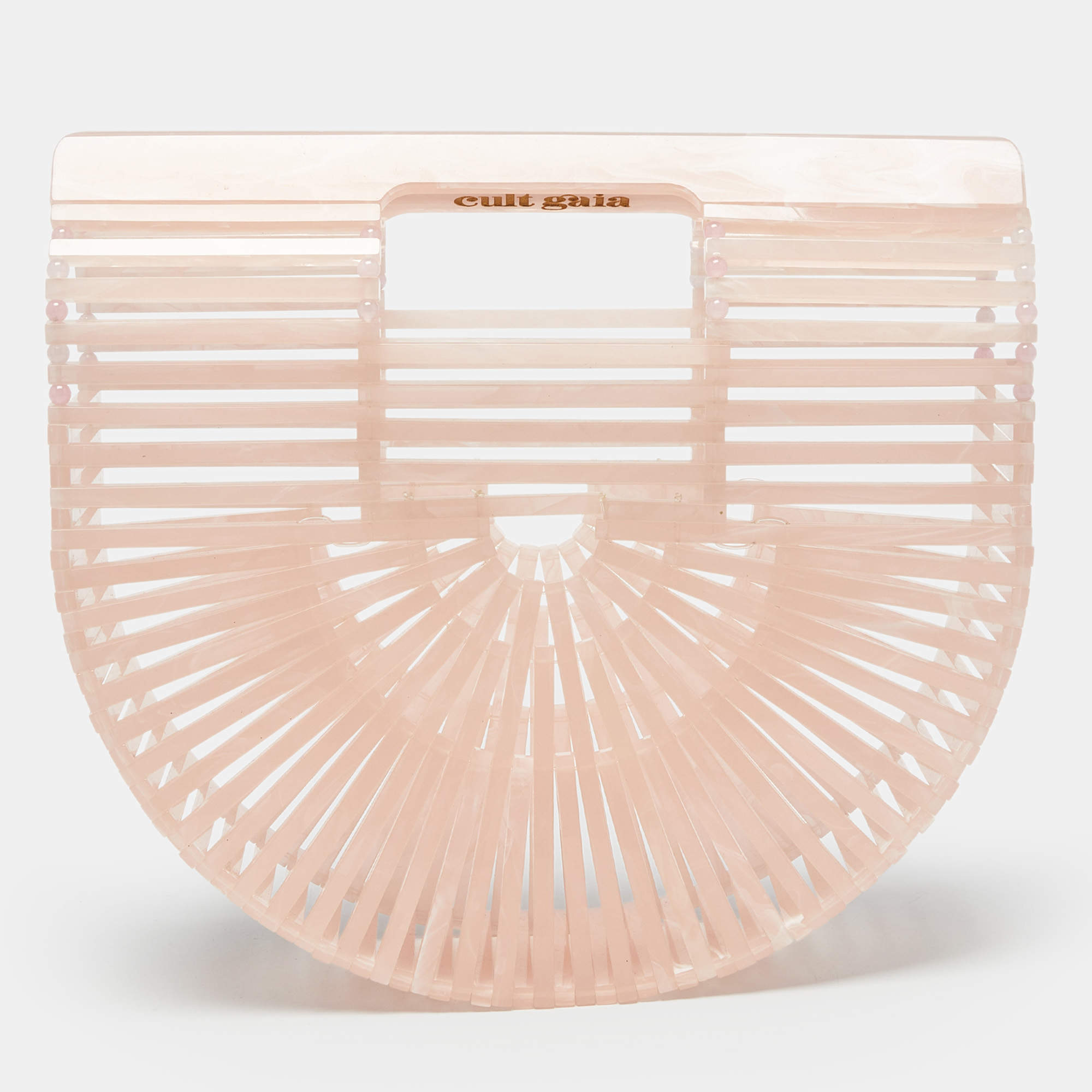Pre Owned Cult Gaia Pink Acrylic Mini Ark Clutch