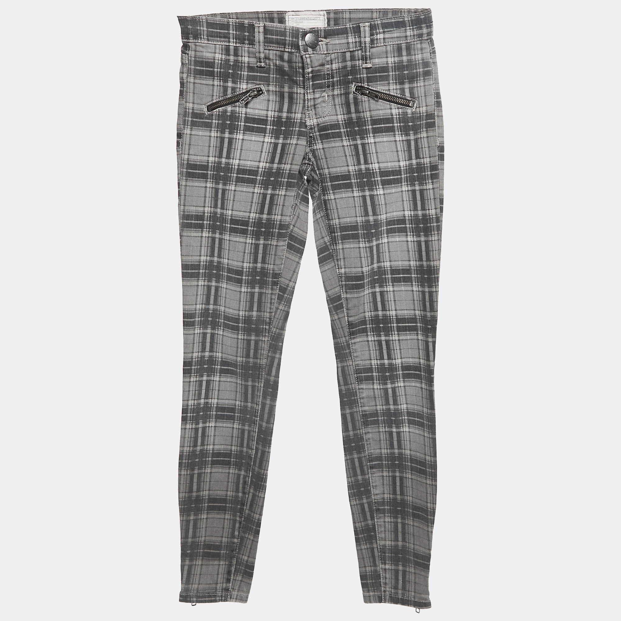 مملوكة مسبقًا بنطلون كارن إيلوت بليد رمادي قطني ستيليتو بسحاب سوهو مقاس صغير (سمول) على الخصر 24 بوصة