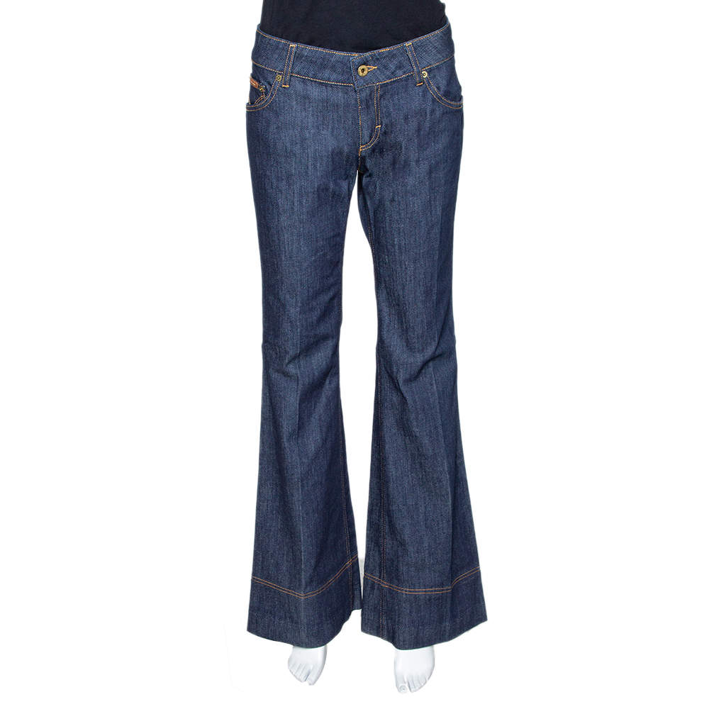Pre Owned D&G Indigo Denim Flared Jeans M