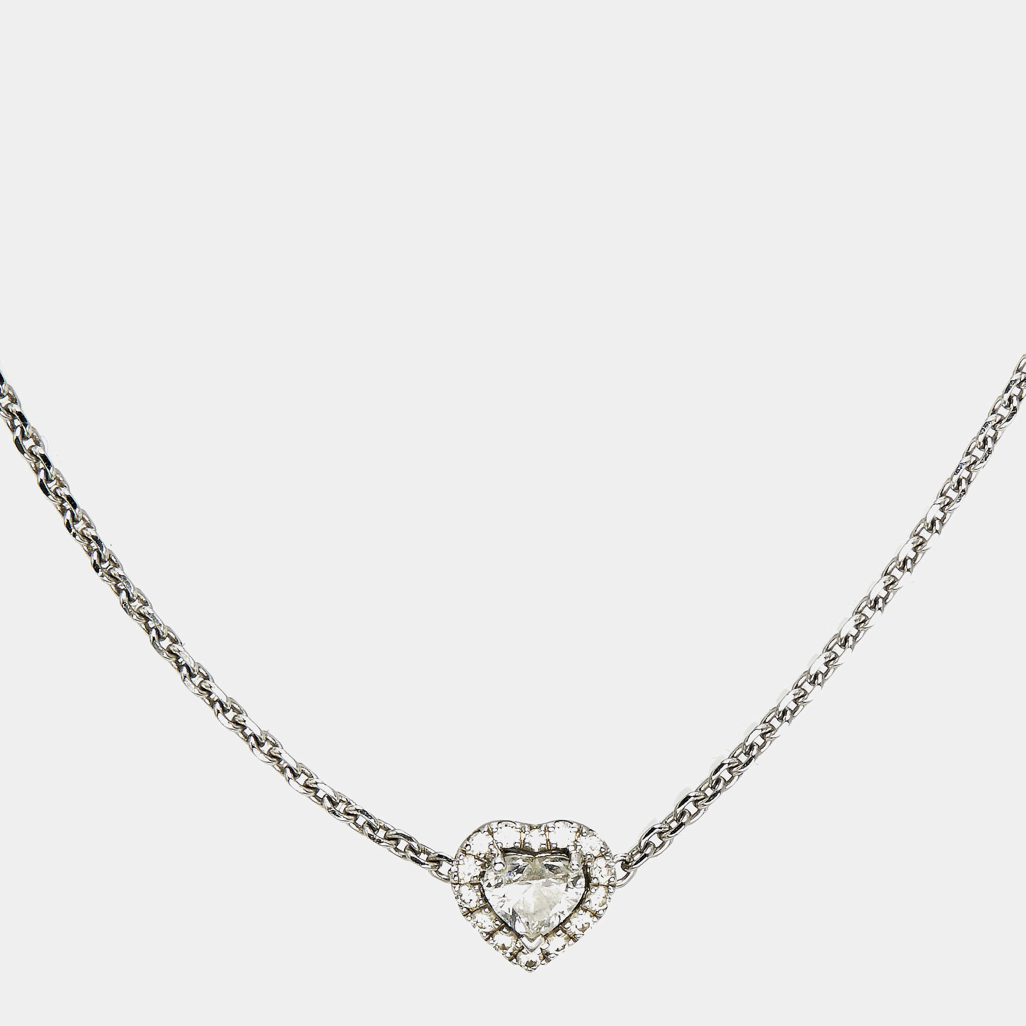 Pre Owned De Beers Aura Solitare Diamonds 18k White Gold Bracelet