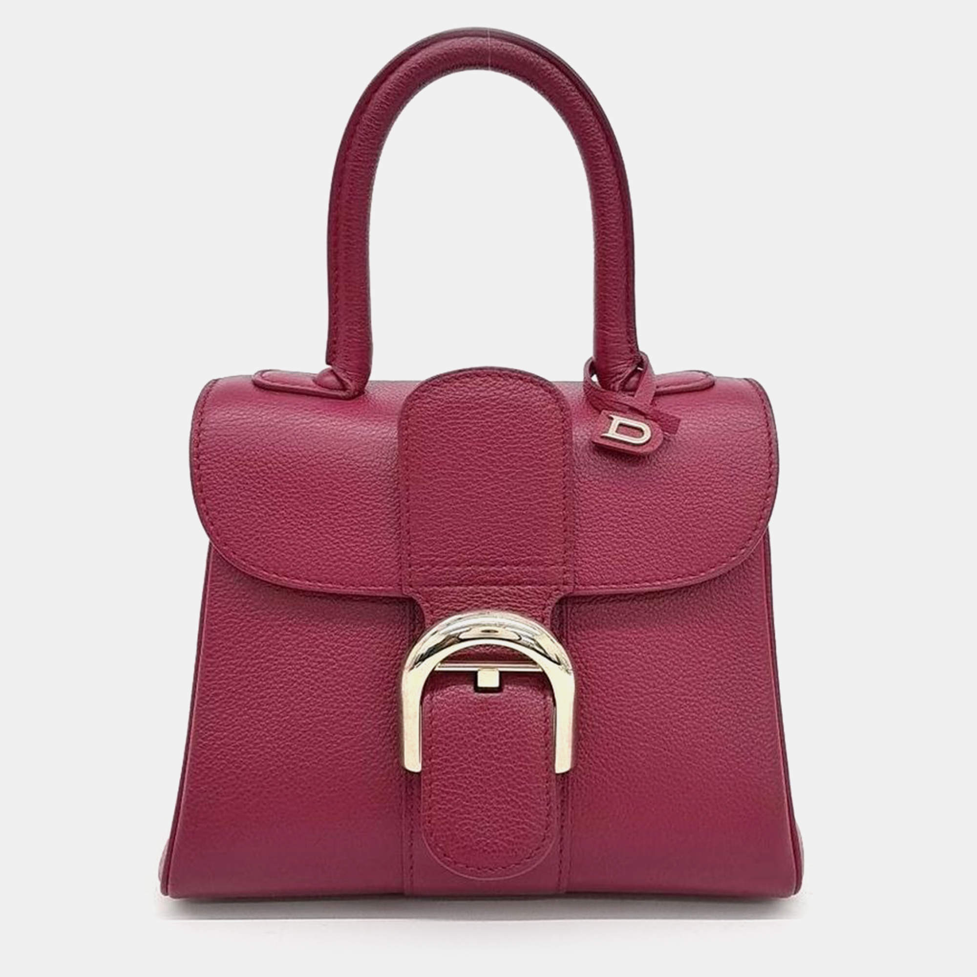 Delvaux Purple Leather Briand Mini Box bag
