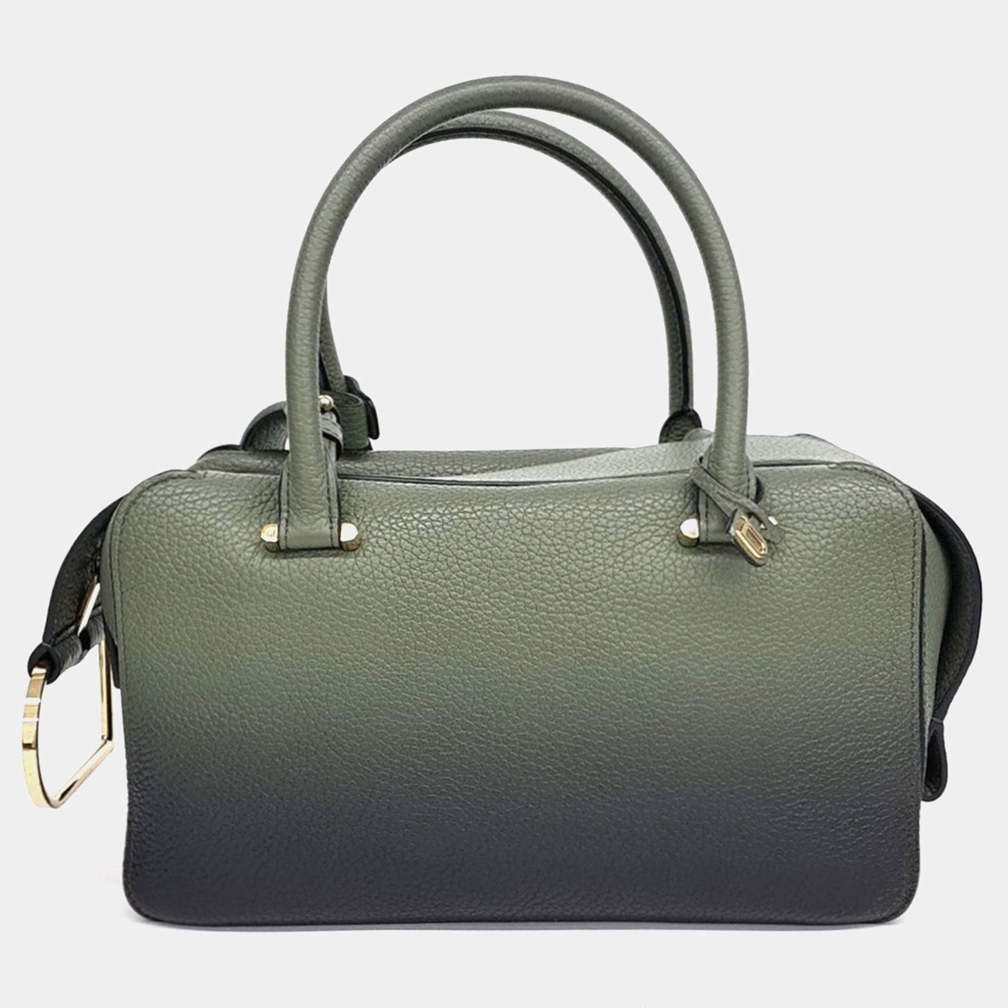 Pre Owned Delvaux Green Leather Cool Box