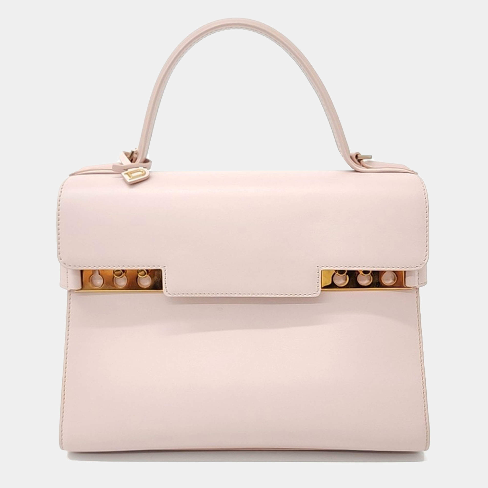 Pre Owned Delvaux Pink Leather Tompet MM