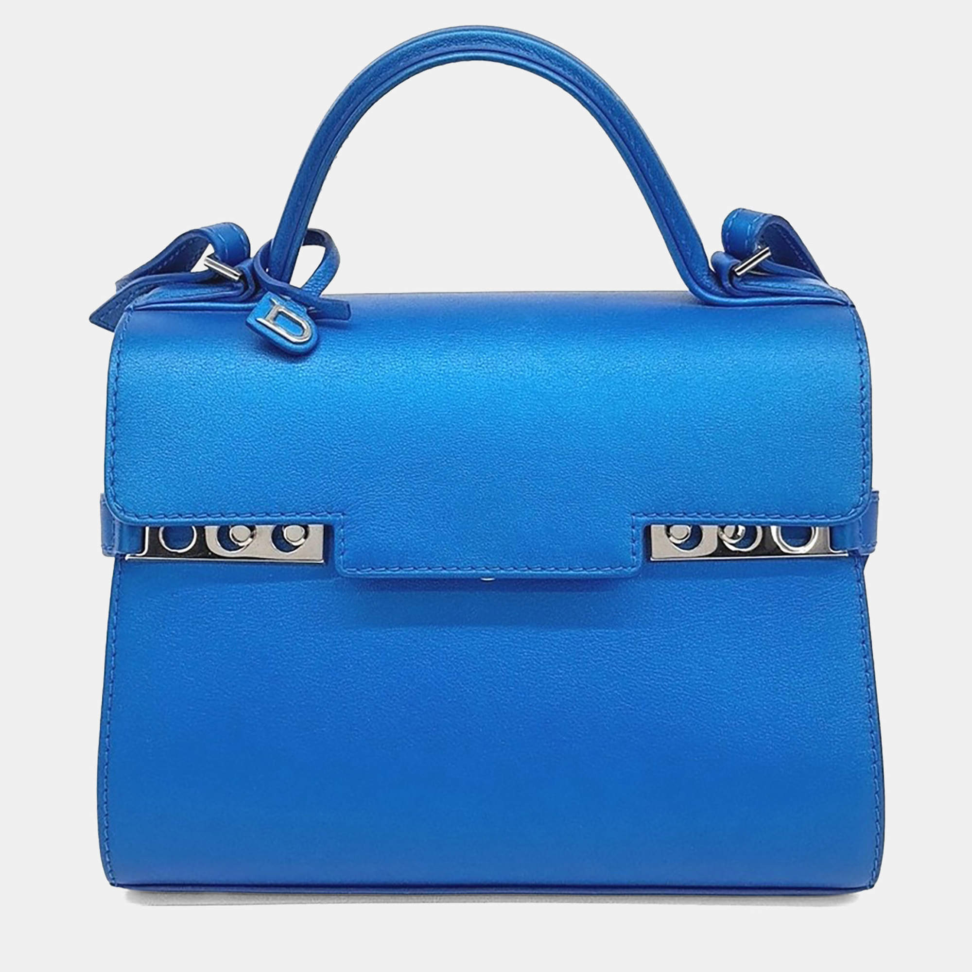 مملوكة مسبقًا Delvaux Blue Leather Tompet Mini
