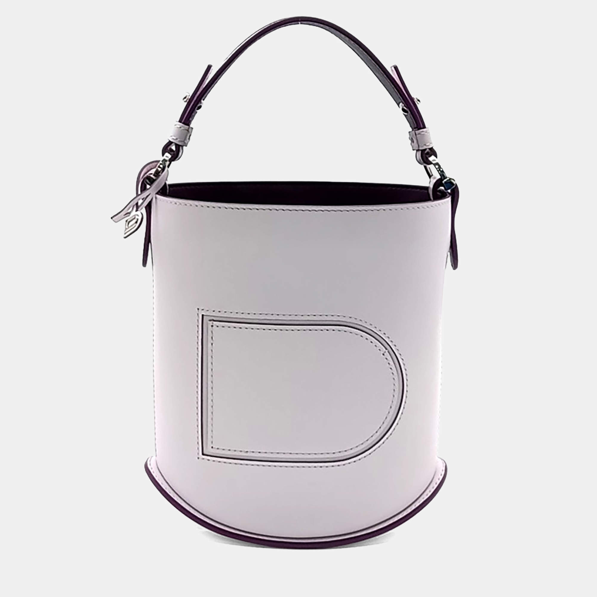 Pre Owned Delvaux Pink Leather Delvaux Pin Mini Bucket Bag