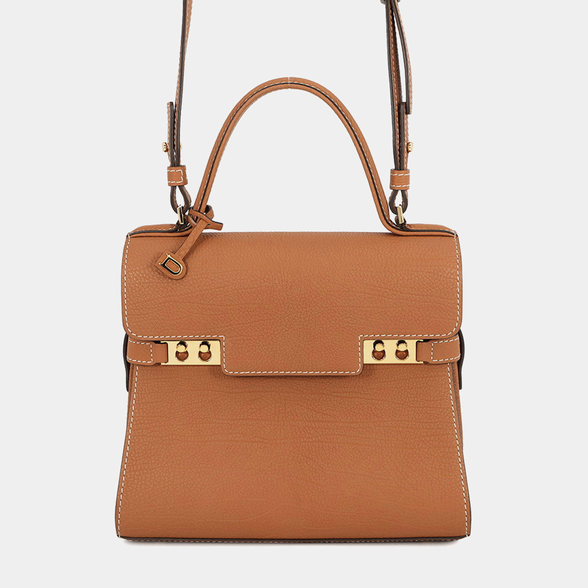 مملوكة مسبقًا Delvaux Tempate Vegetal Ivory Crispy Calf Leather Size PM