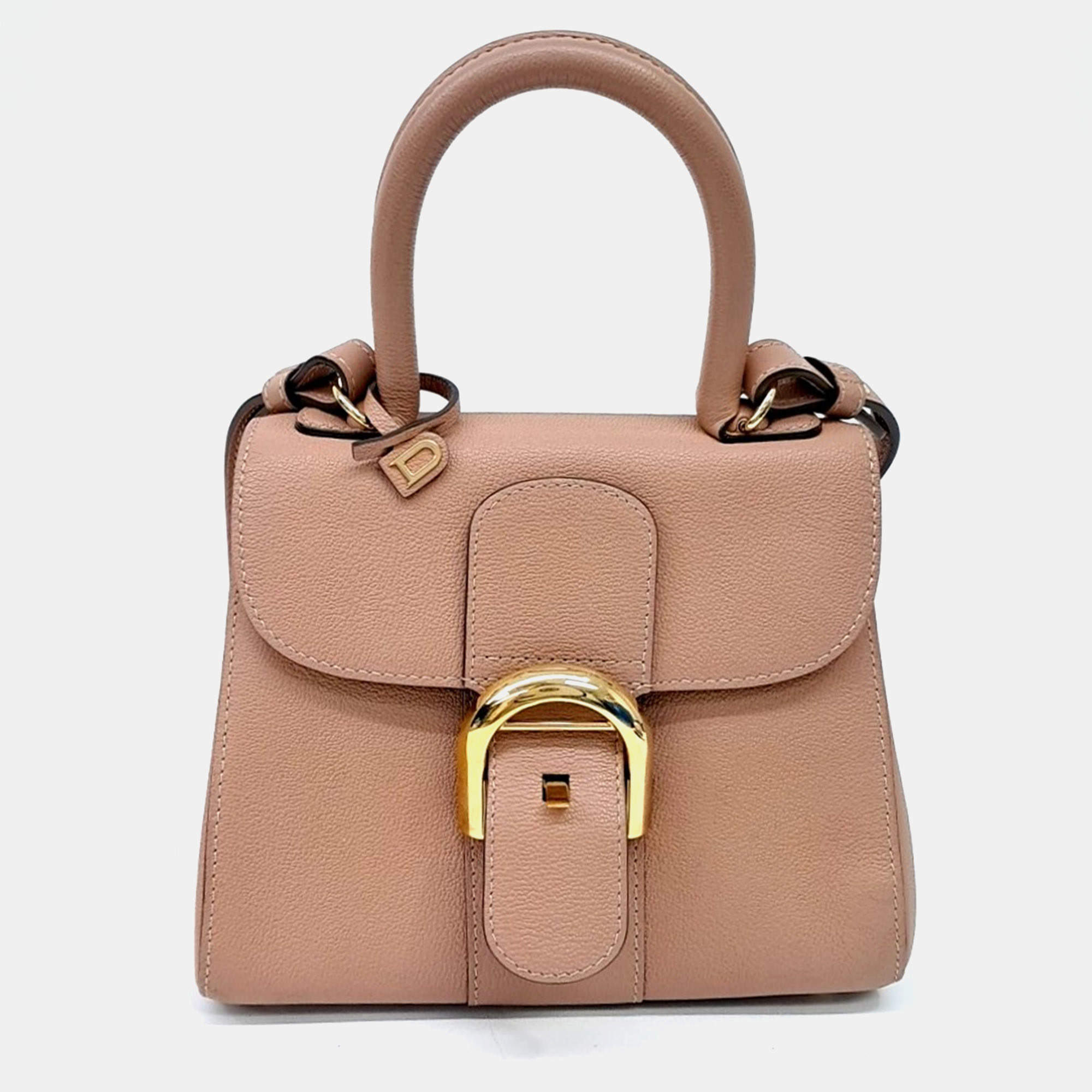 Pre Owned Delvaux Pink Leather Brillant Mini Box