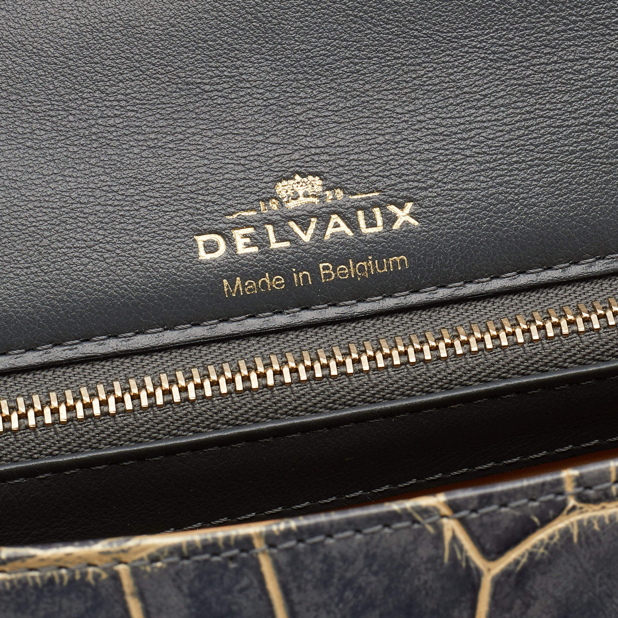 Delvaux Multicolor Mixed Exotic Skin and Fur Le Brillant MM Top