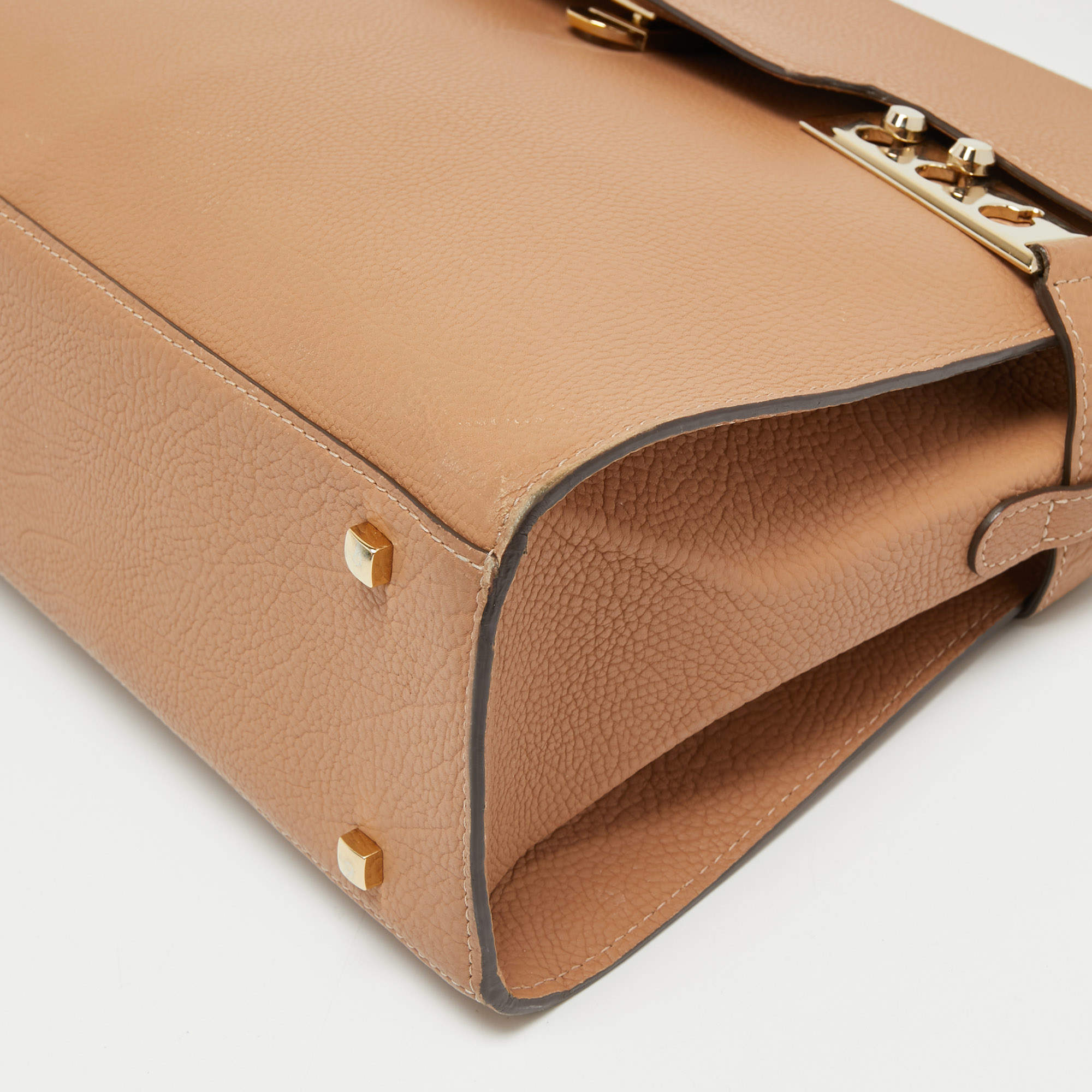Delvaux Beige Leather Tempete GM Top Handle Bag Delvaux | The Luxury Closet