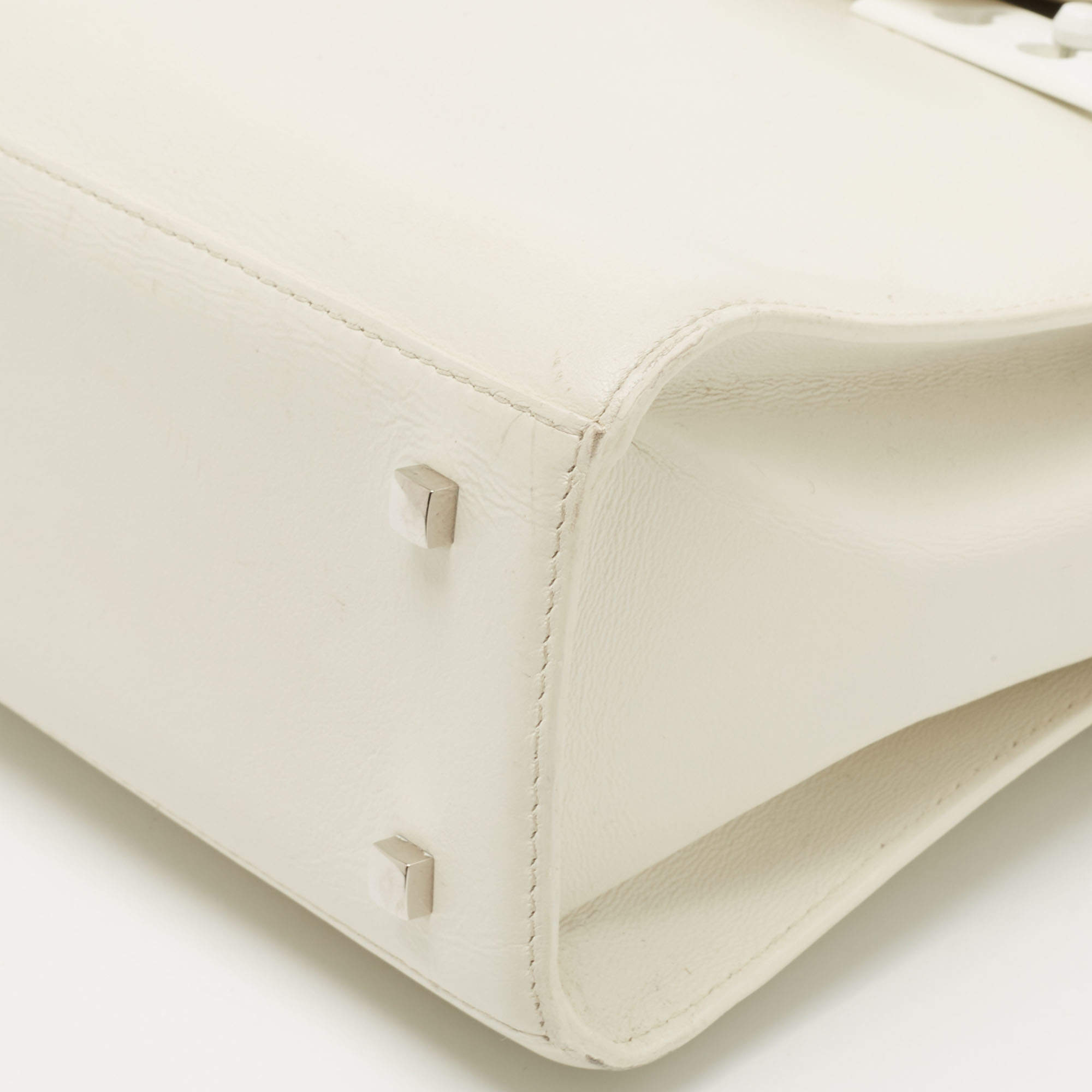 Tempête leather handbag Delvaux White in Leather - 34317271