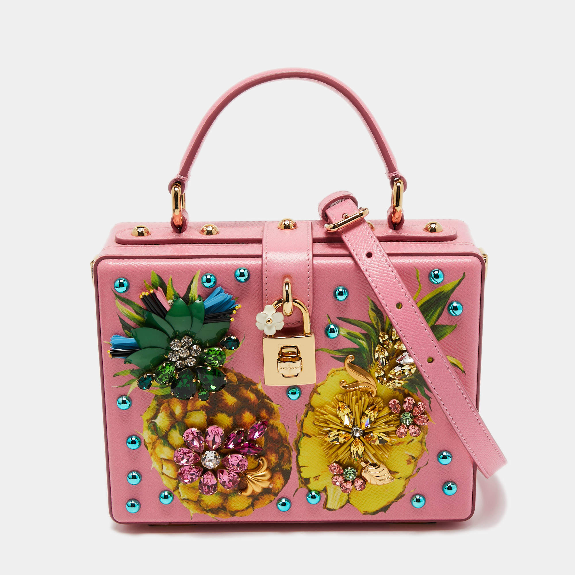 DOLCE & GABBANA 花柄スィーツボックス非売品 Jacquard Dolce Box bag with embroidery in Multicolor for