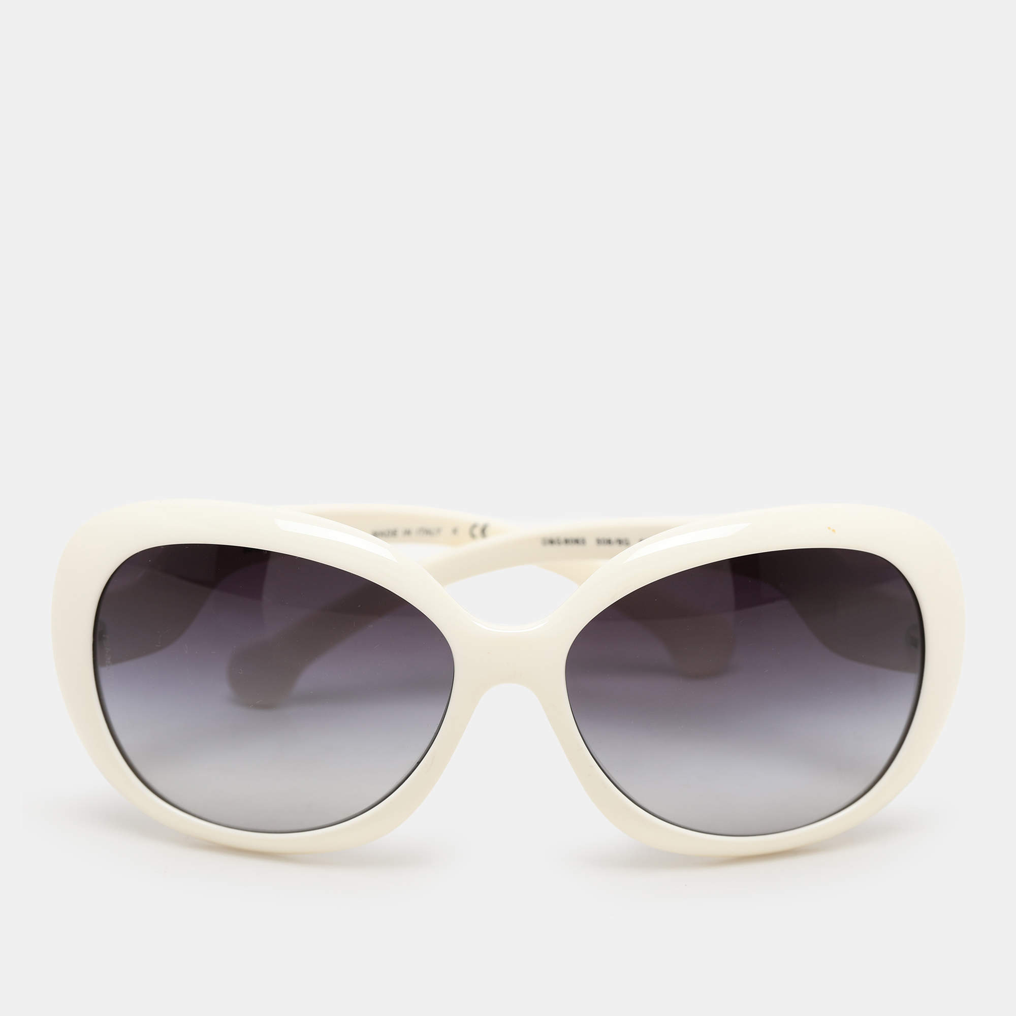 D&G White Acetate 8063 Round Sunglasses