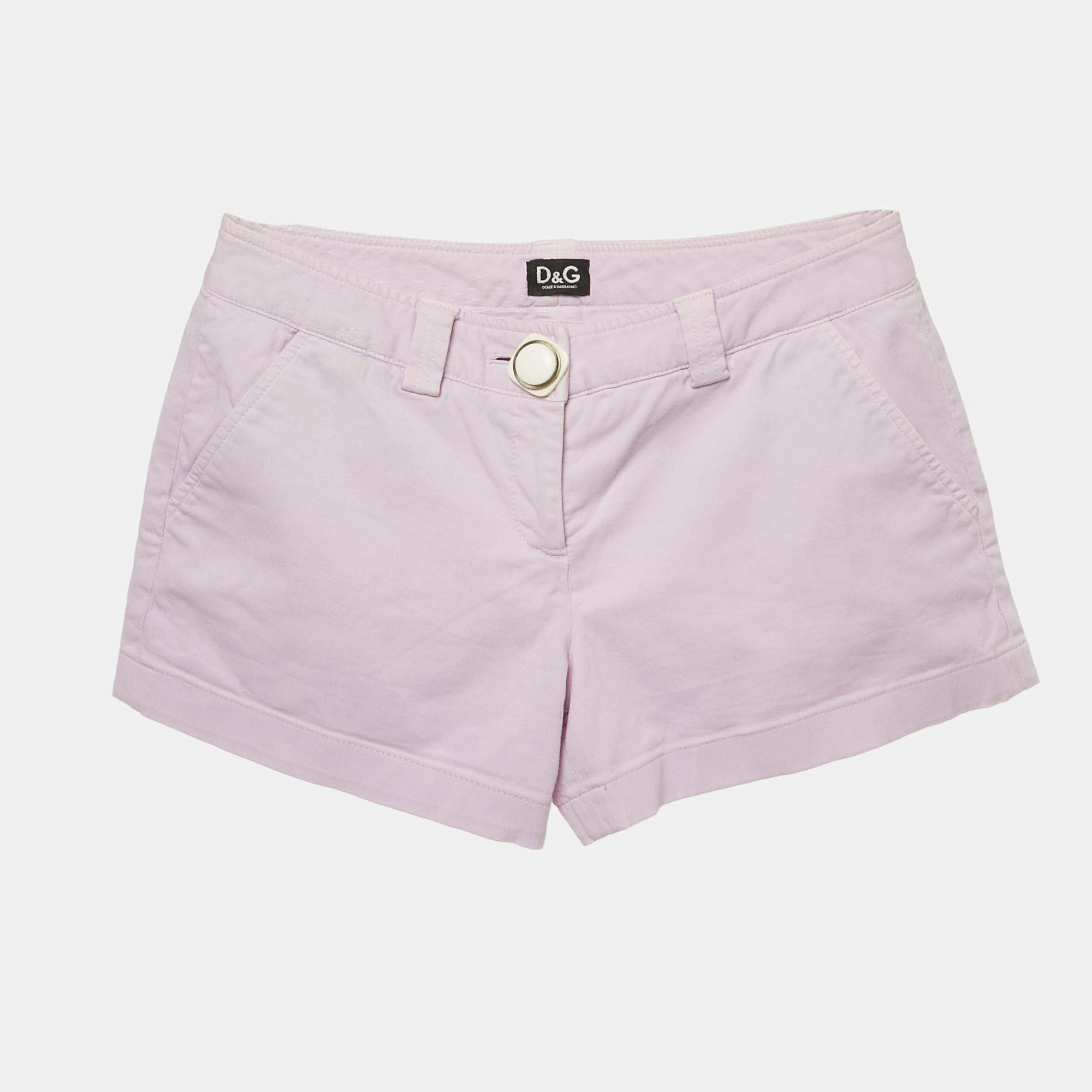 Pre Owned D&G Purple Cotton Shorts XS Waist 26"