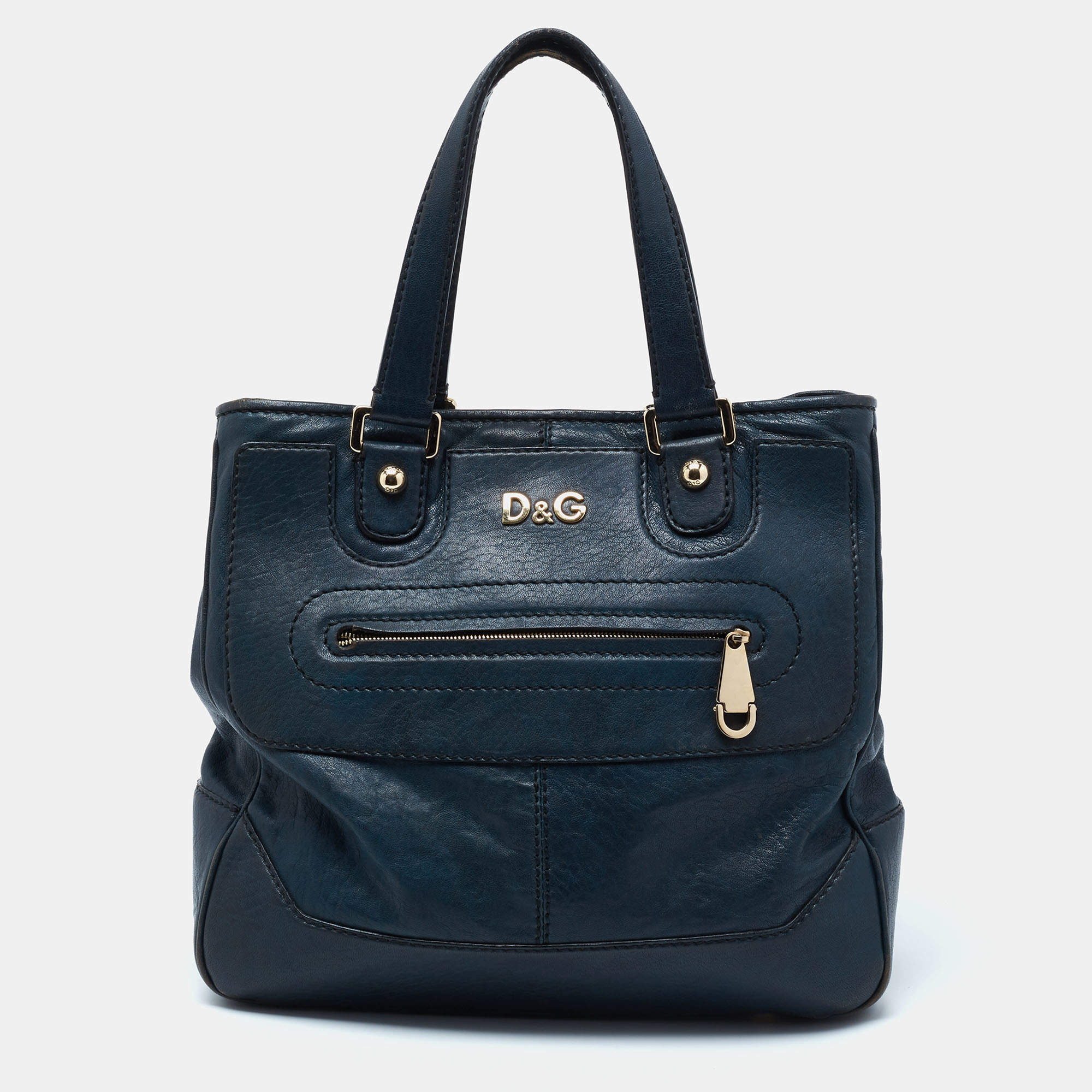 D&G Blue Leather Satchel