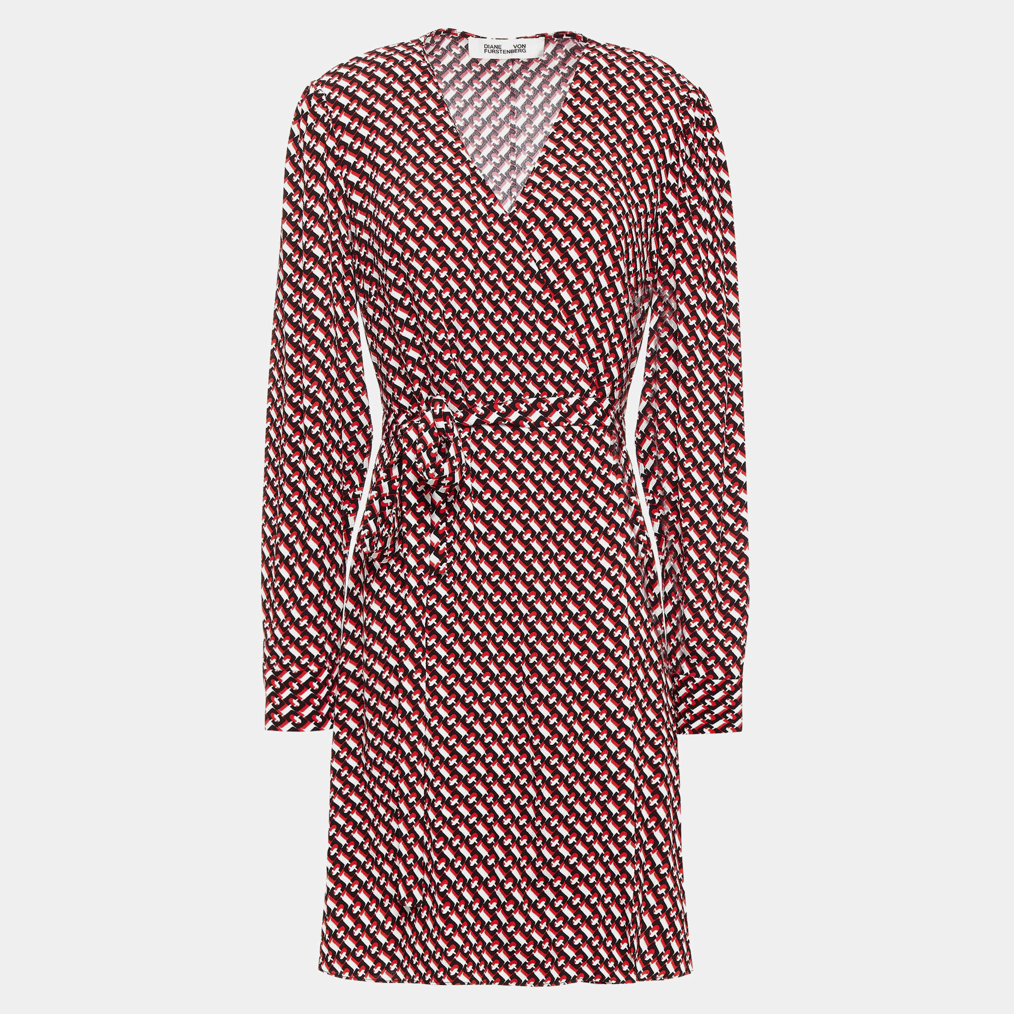 Pre Owned Diane Von Furstenberg Viscose Mini Dress L