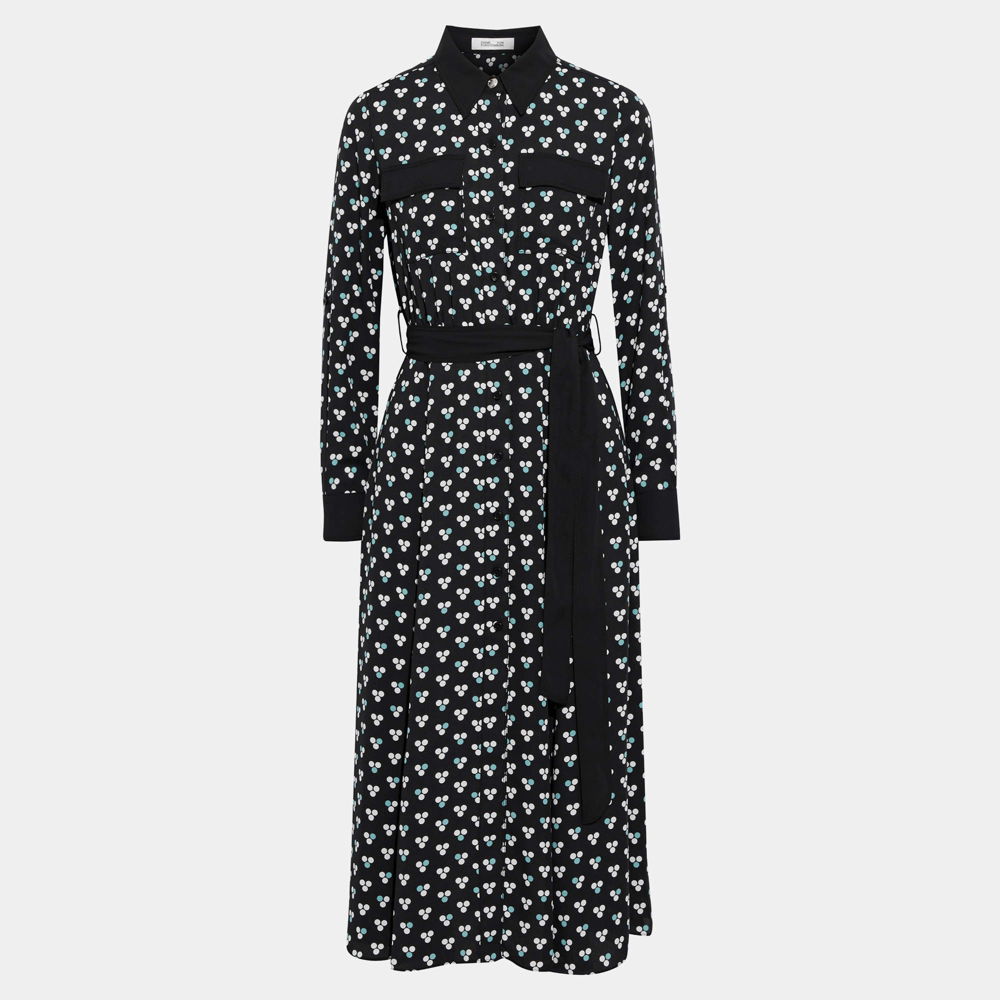 مملوكة مسبقًا Diane Von Furstenberg Polyester Midi Dress M